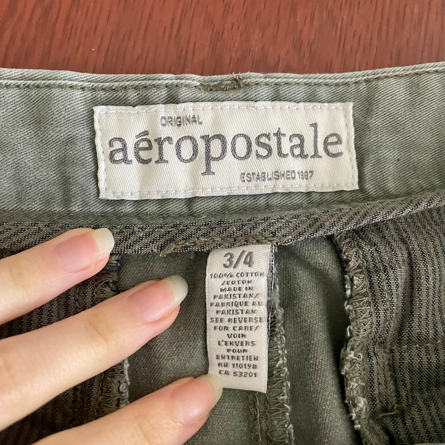 aeropostale green micro mini shorts 3/4