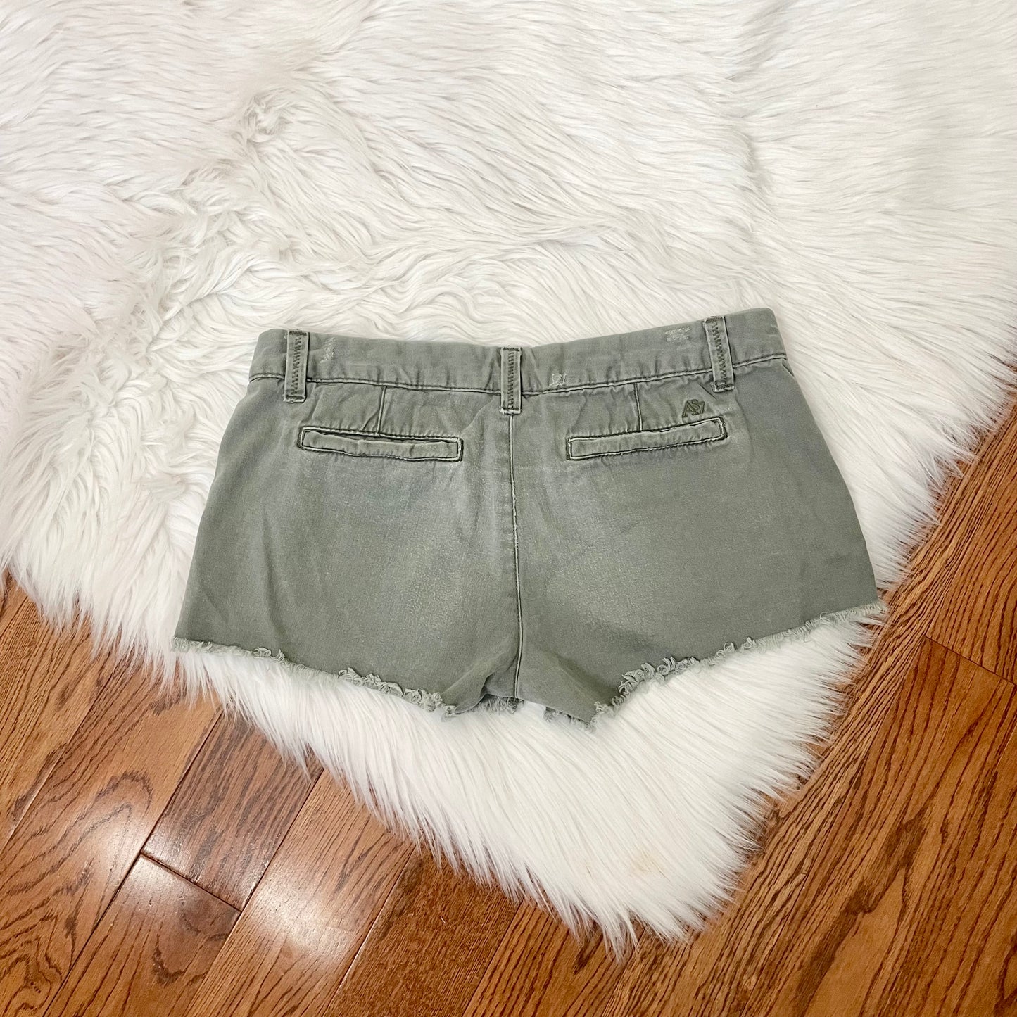 aeropostale green micro mini shorts 3/4