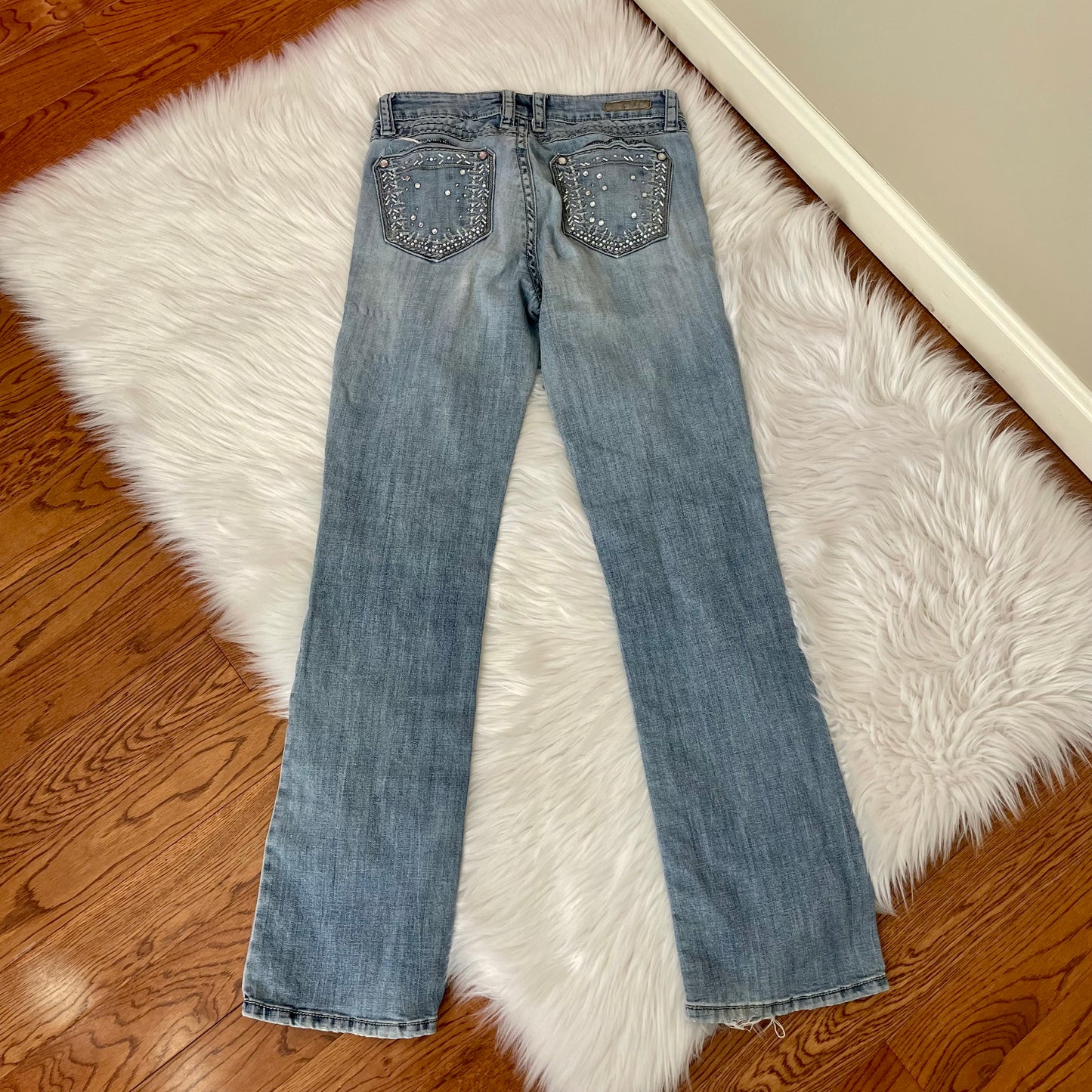 #newitem wrangler studded boot cut jeans 5