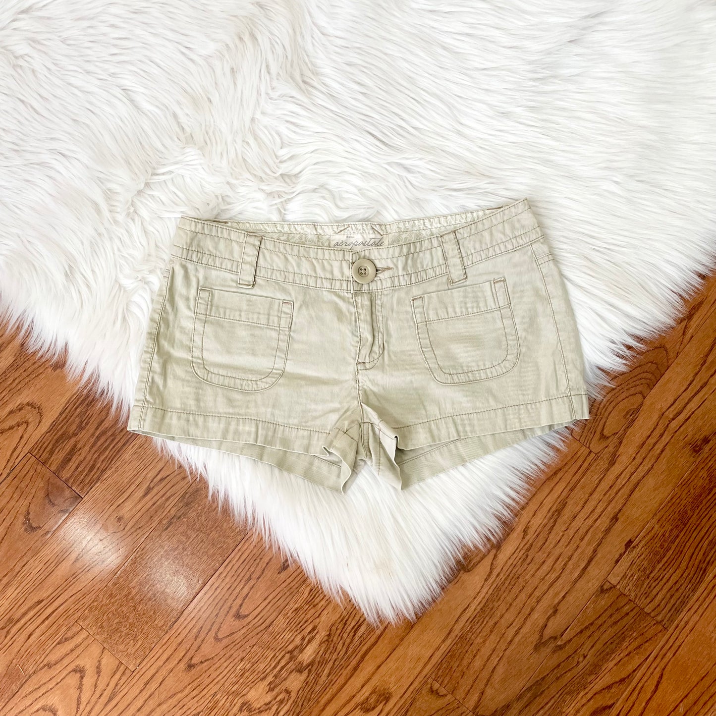 aeropostale utility micro mini shorts 7/8