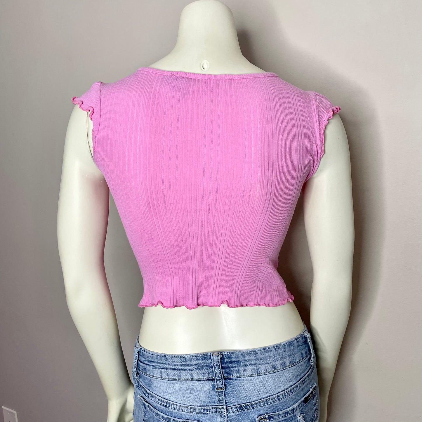 just a girl pink babydoll top XXS