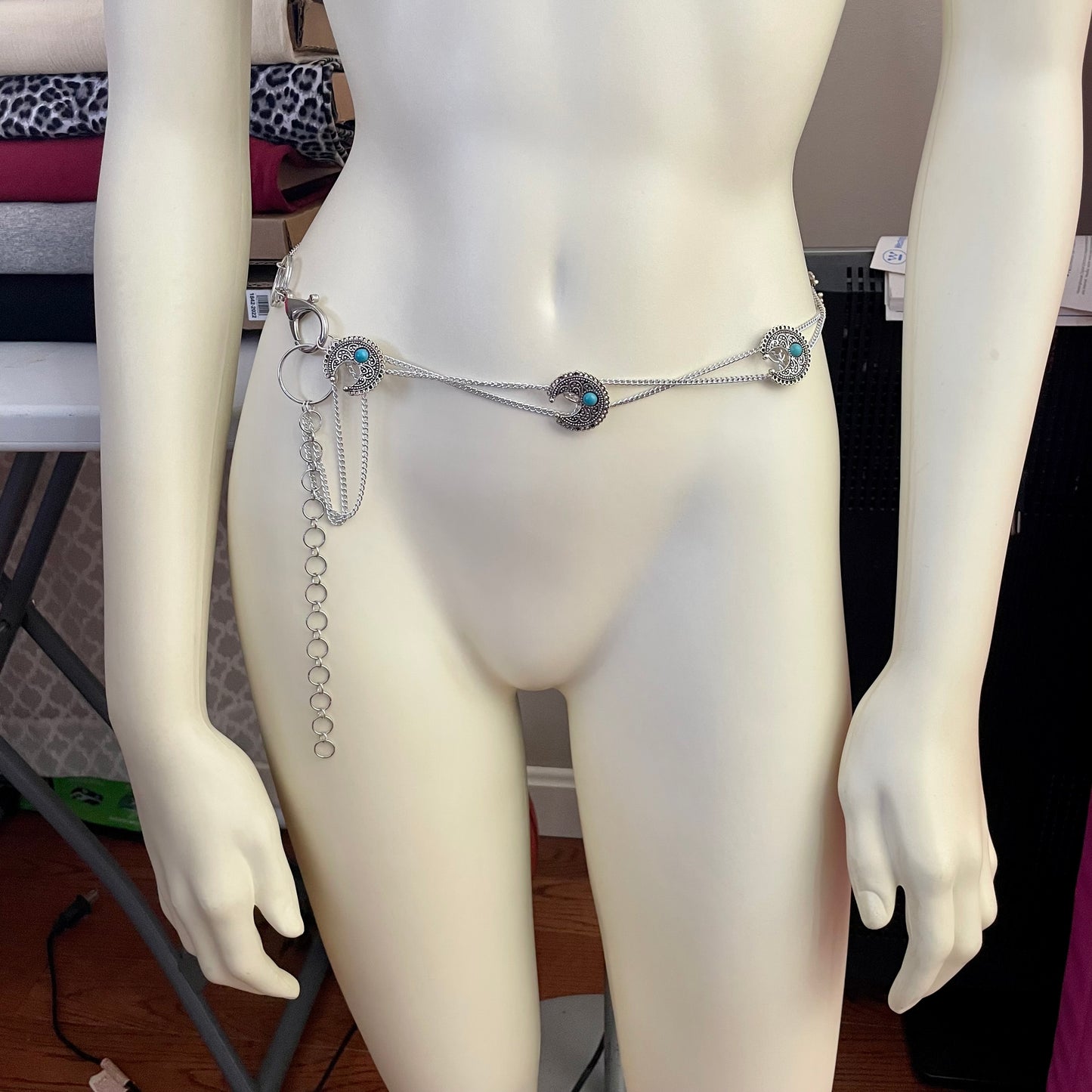 handmade boho beaded chain belt