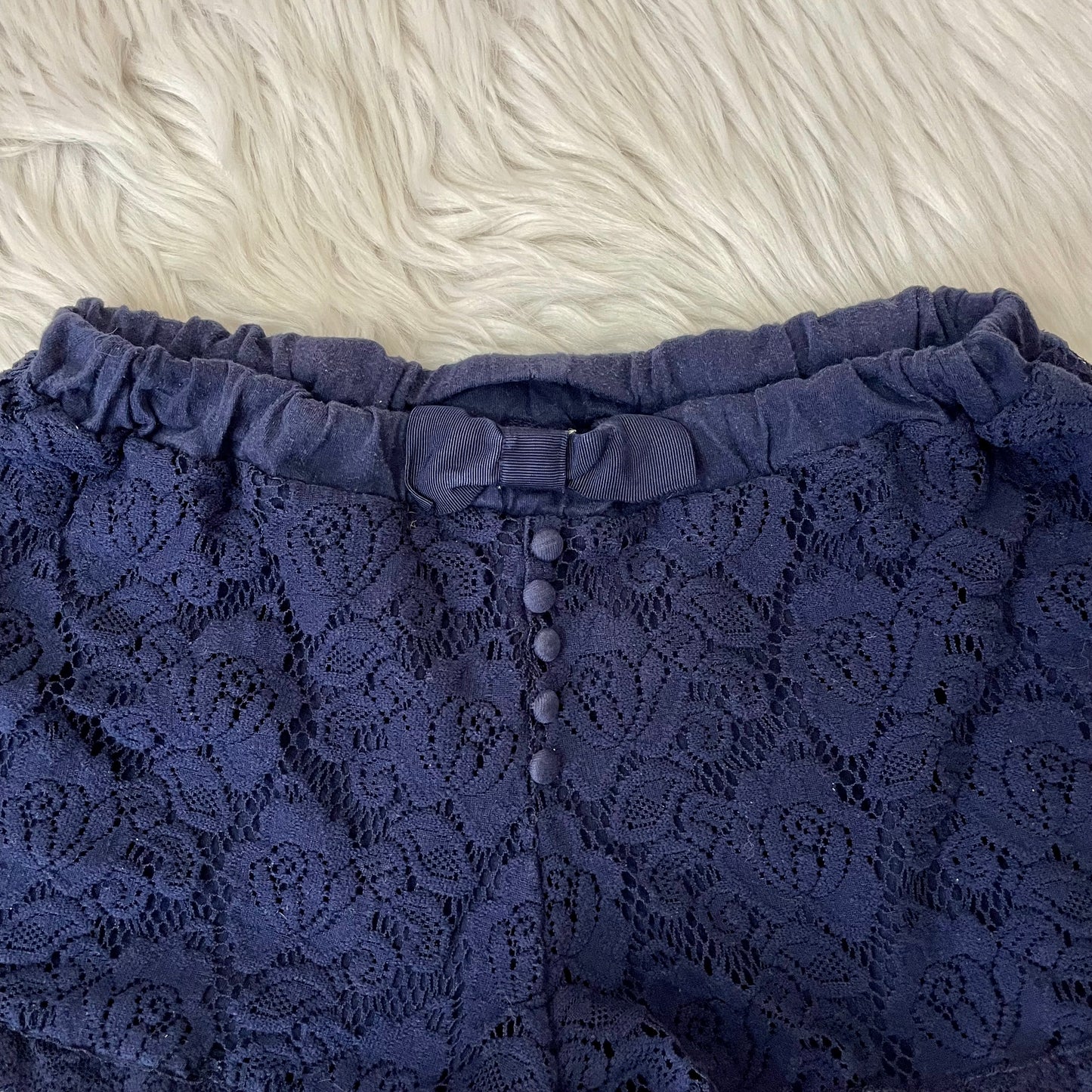 aerie navy lace micro mini shorts XS