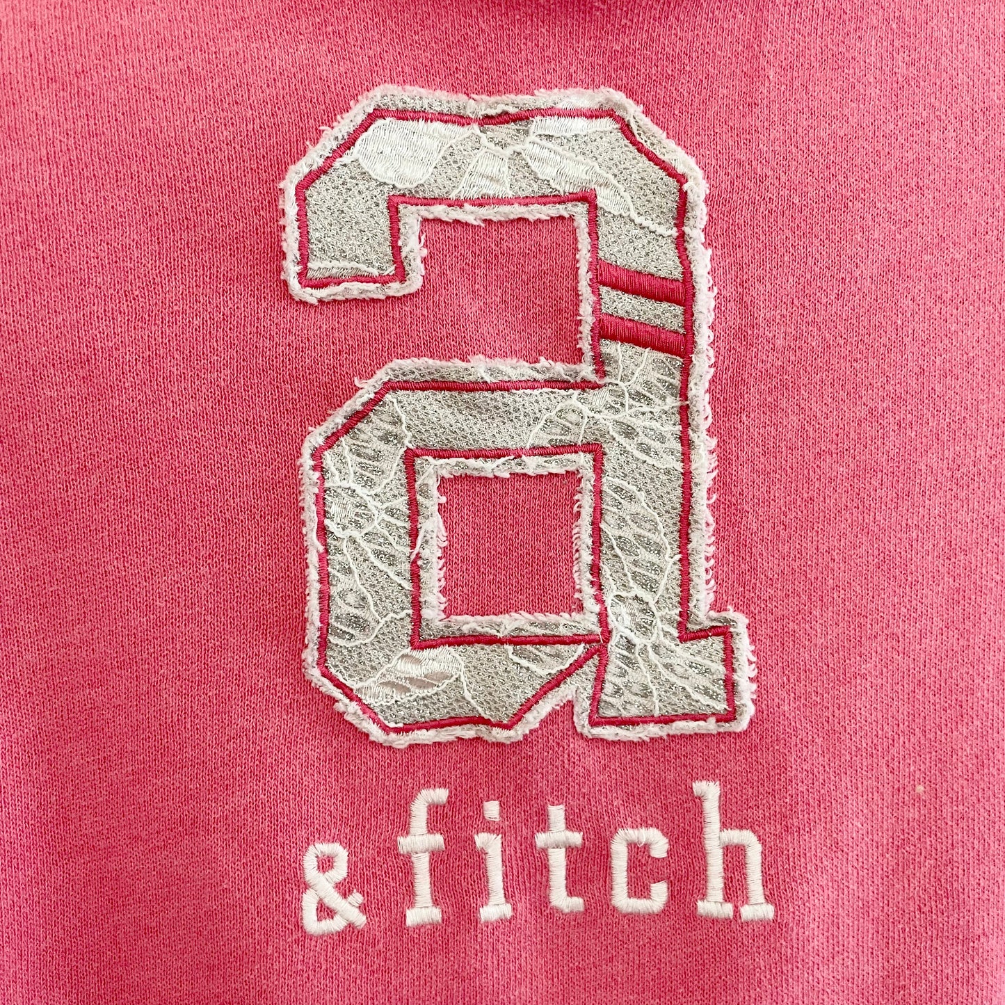abercrombie pink off shoulder sweatshirt S