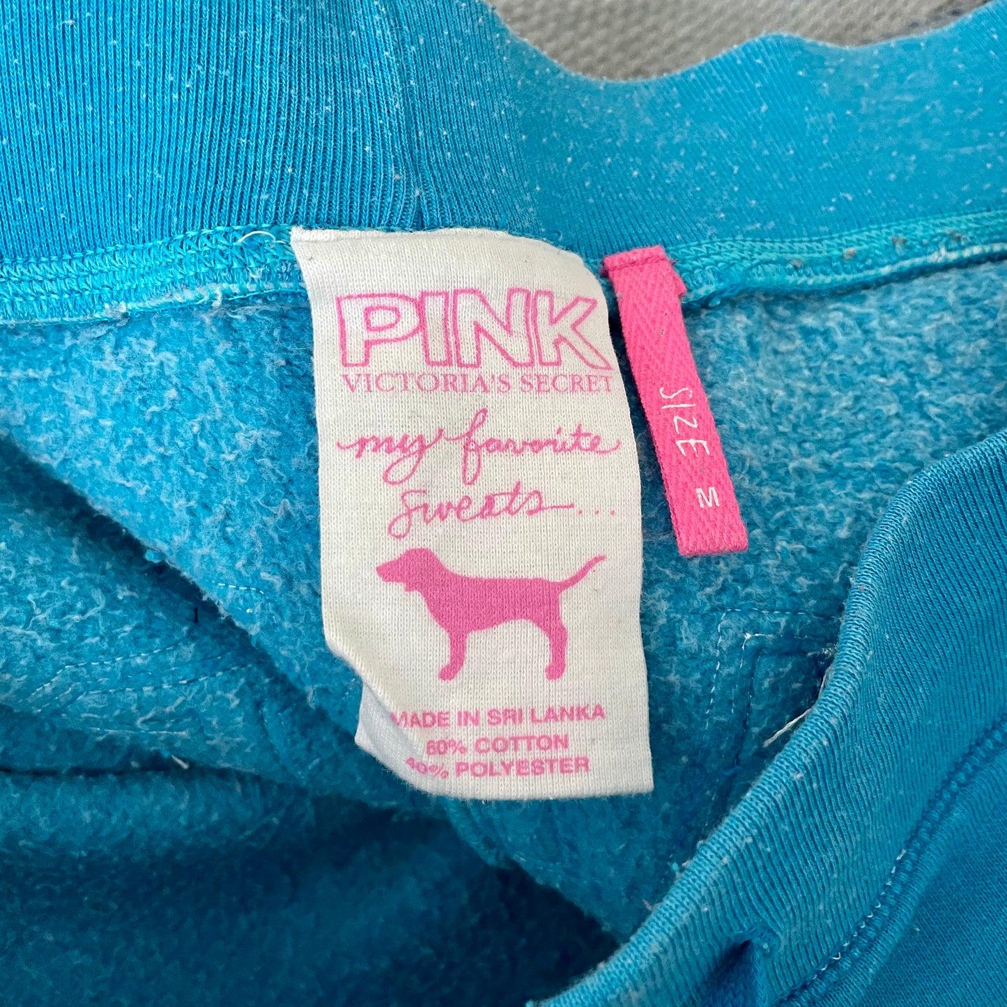victoria’s secret blue sweatpants w/ booty logo M