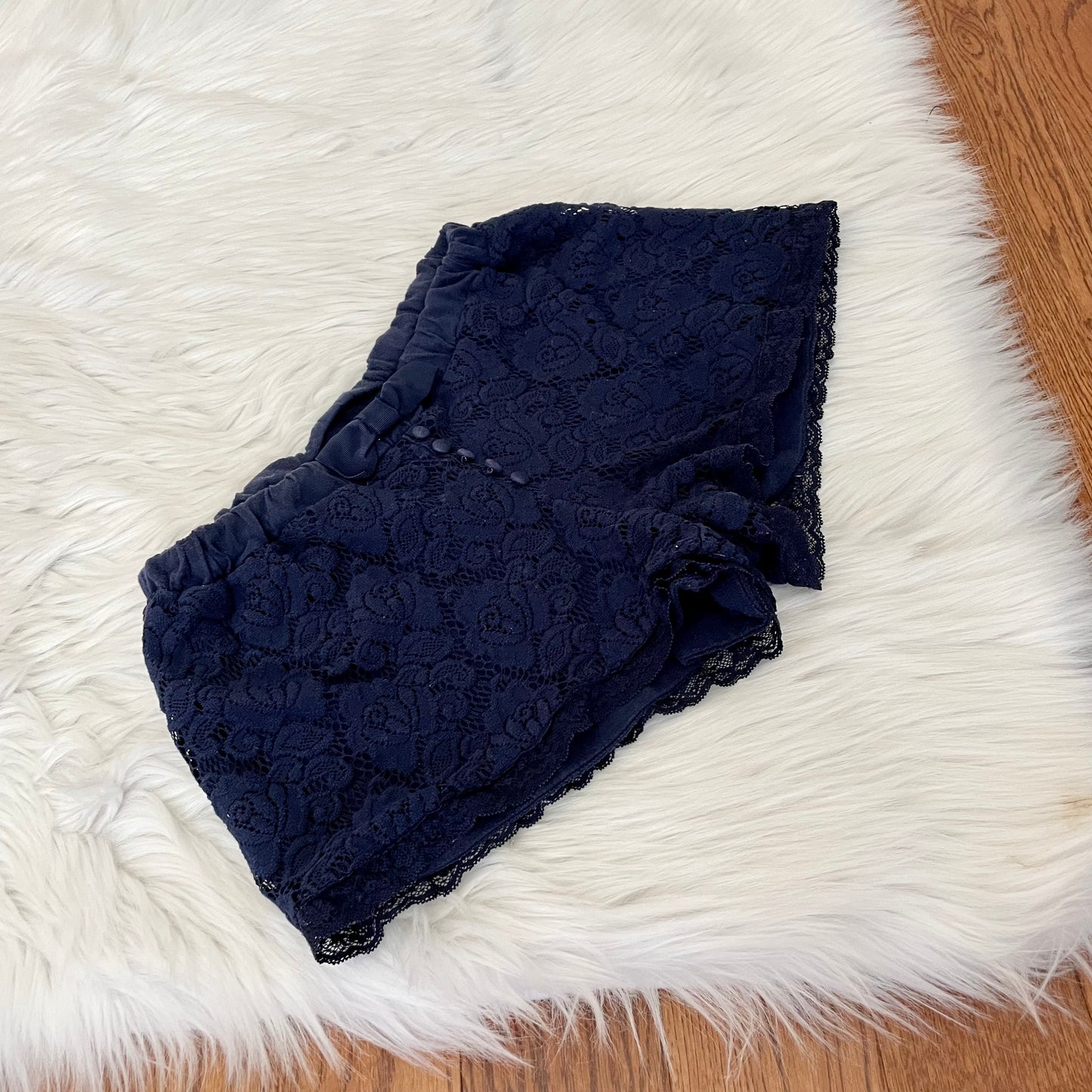 aerie navy lace micro mini shorts XS