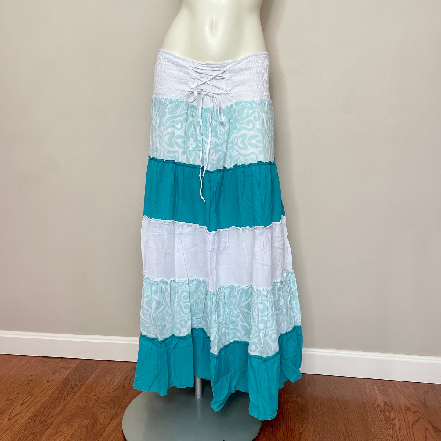 lk 97 boho tiered layers maxi skirt M