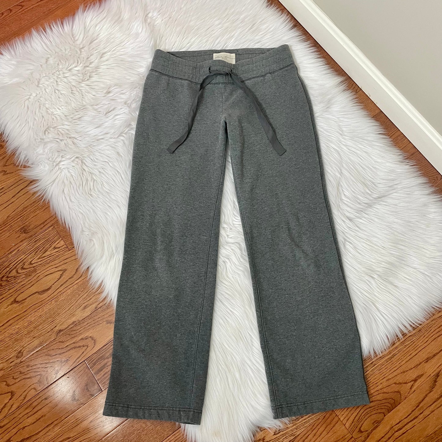 eddie bauer gray wide leg sweatpants S