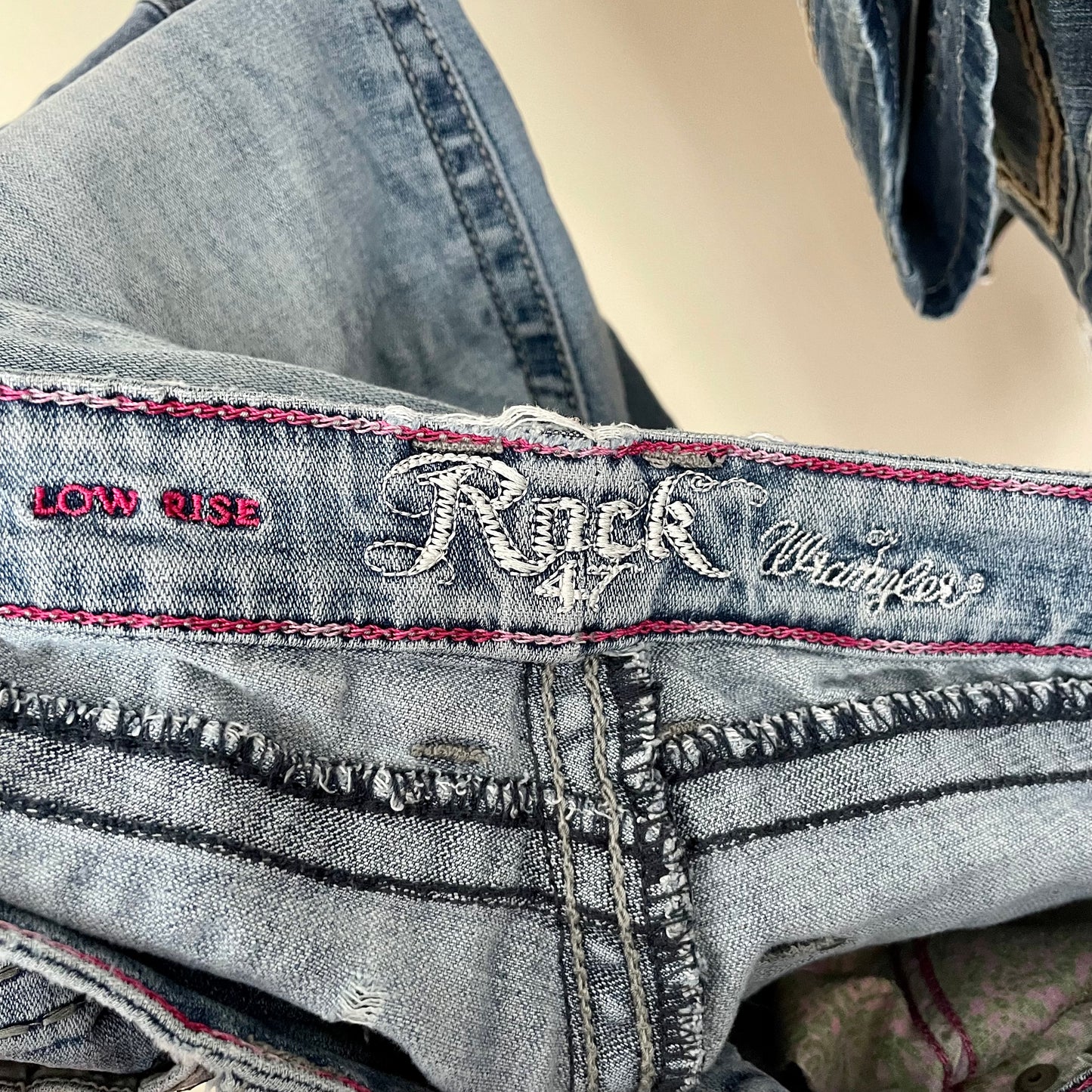 #newitem wrangler studded boot cut jeans 5