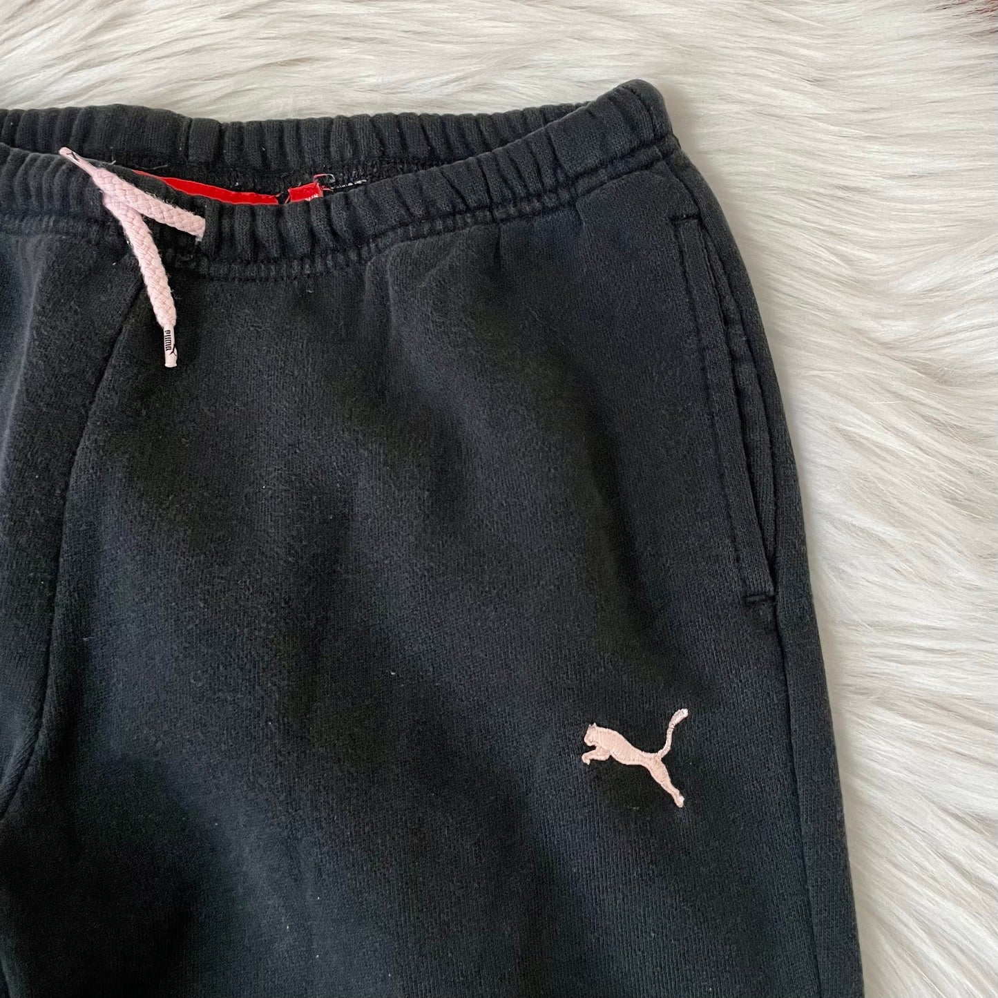 puma flare sweatpants with pink logo XS