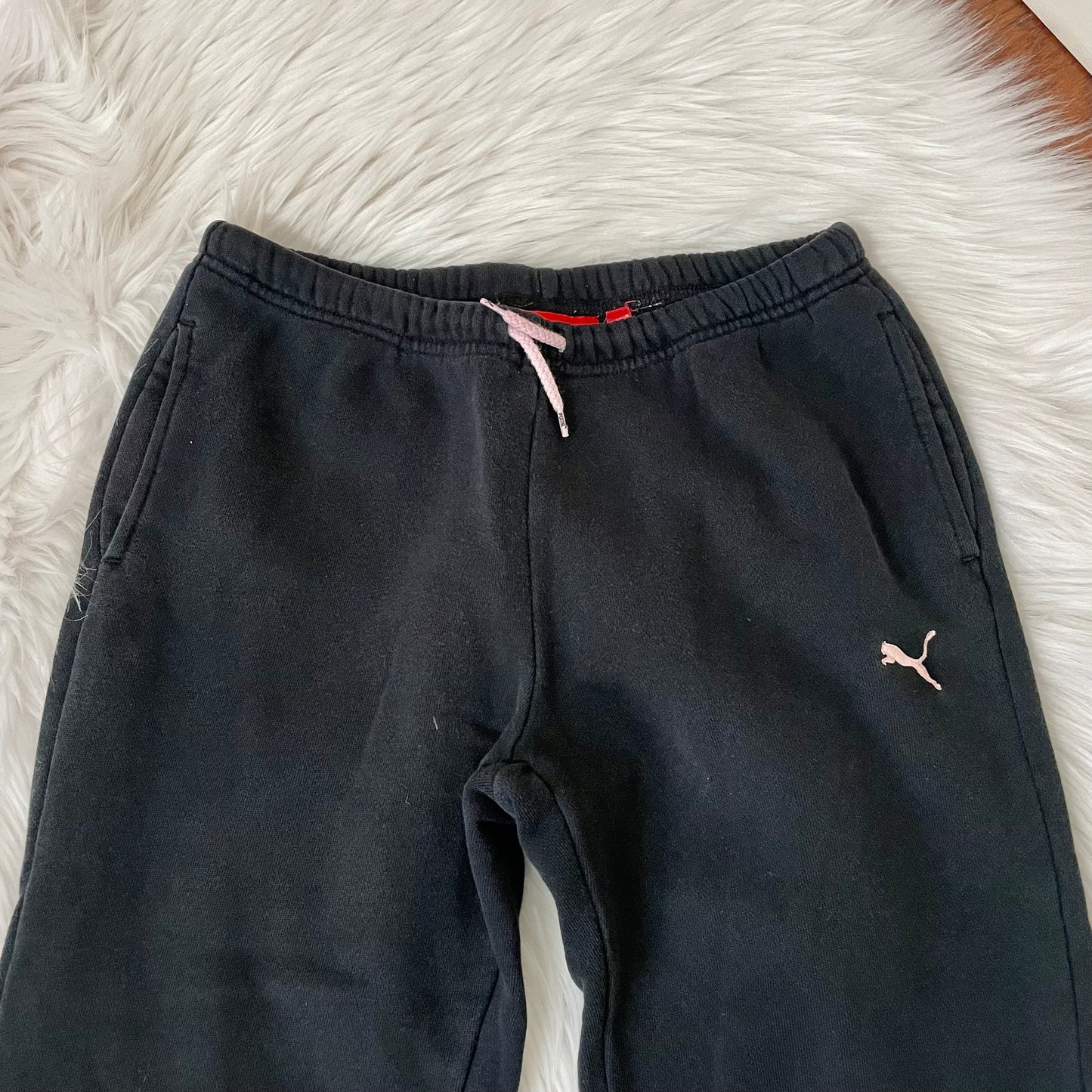 puma flare sweatpants with pink logo XS