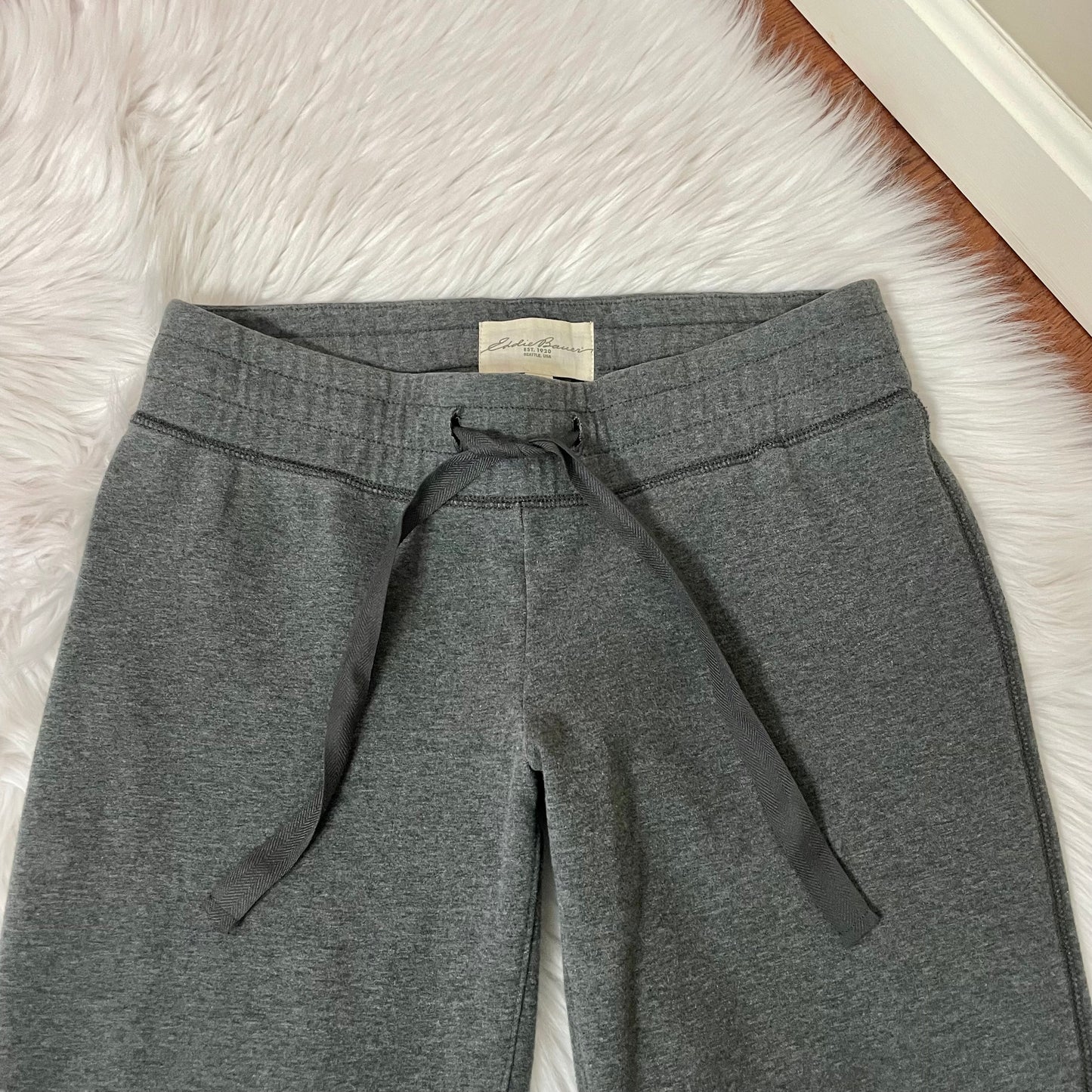 eddie bauer gray wide leg sweatpants S