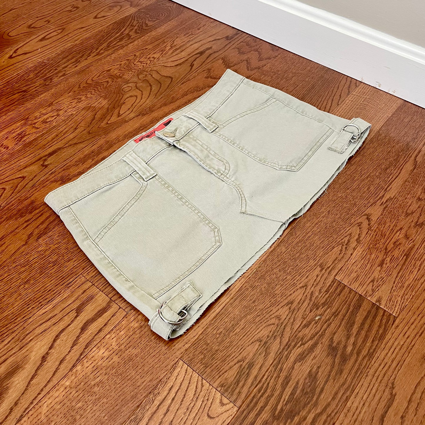 tan cargo mini skirt 5