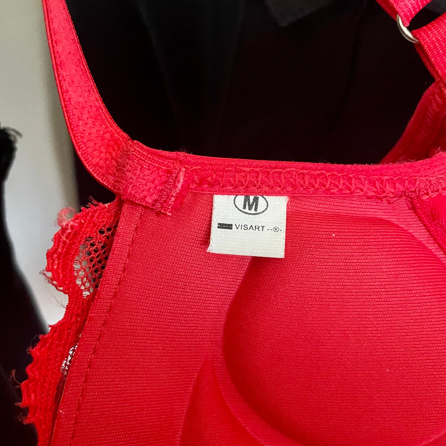 y2k red babydoll lingerie slip M