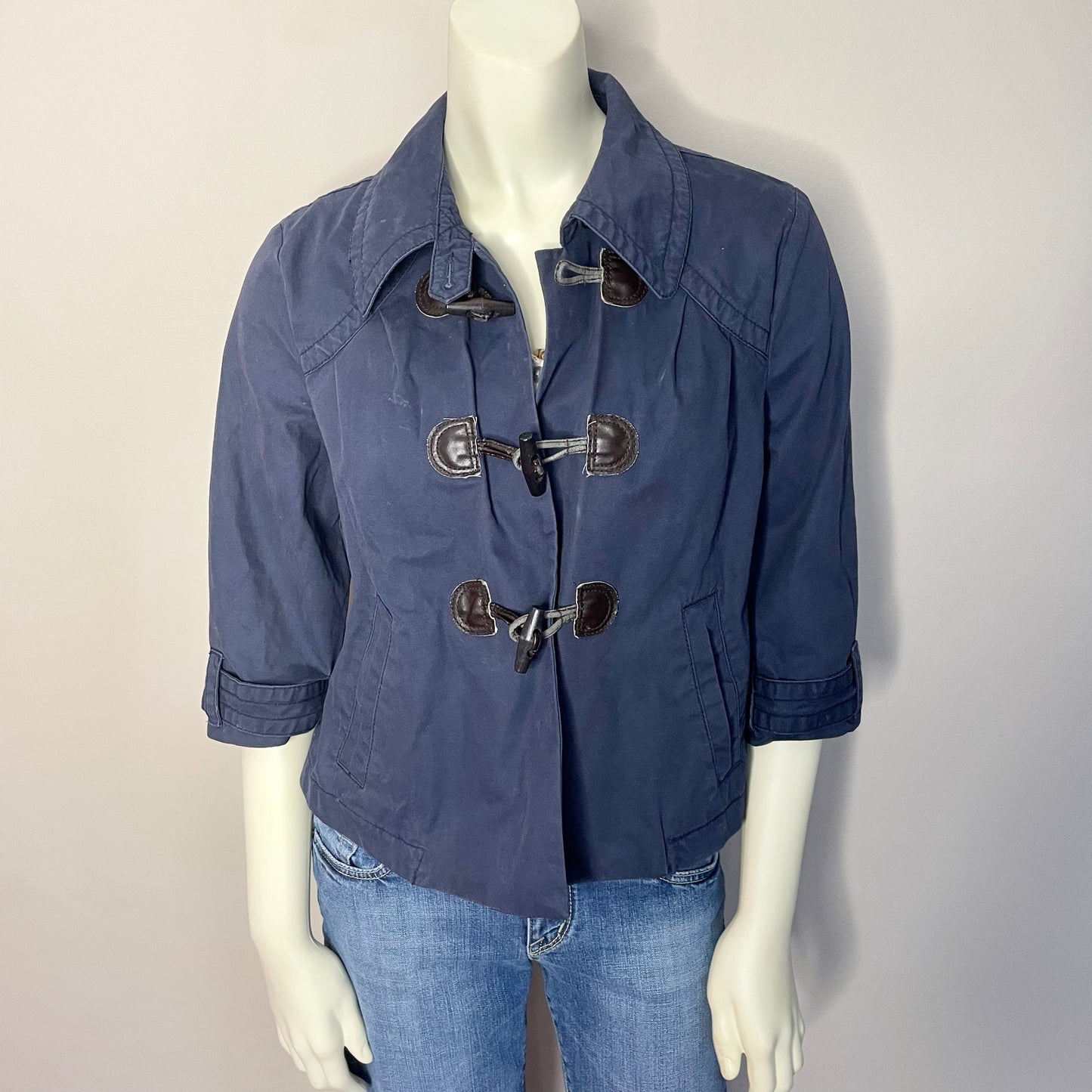 american eagle navy cape jacket S