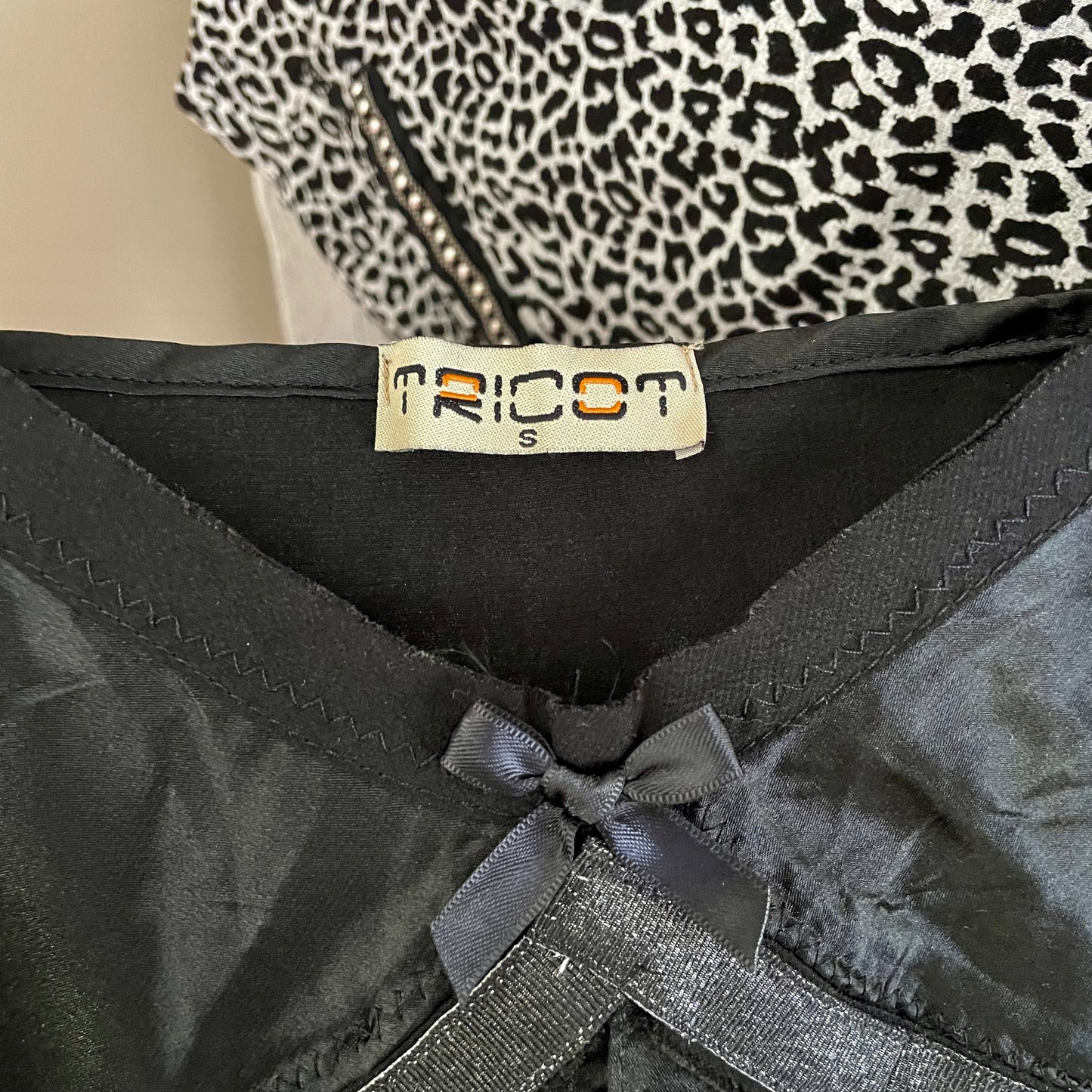 tricot black babydoll cami S