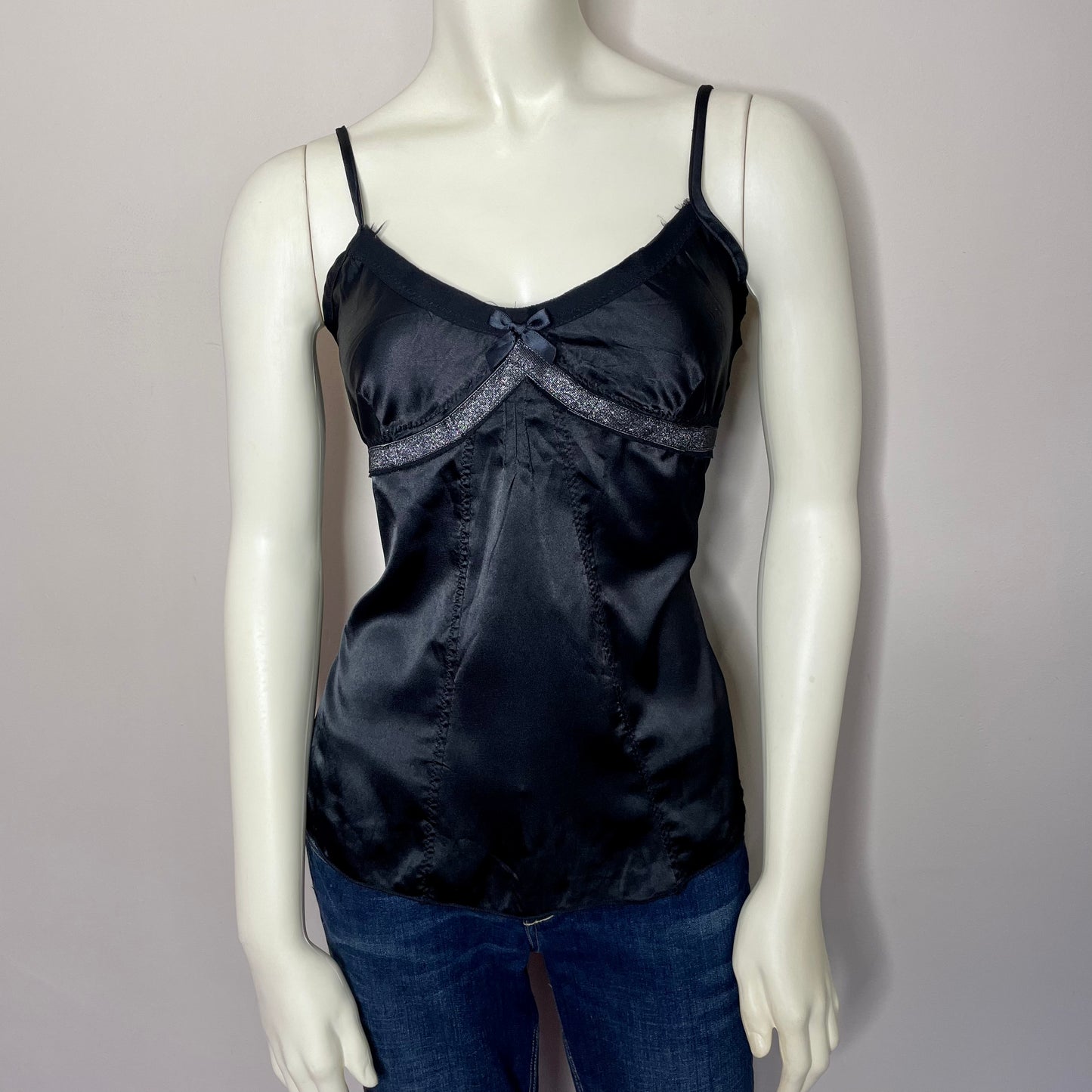 tricot black babydoll cami S