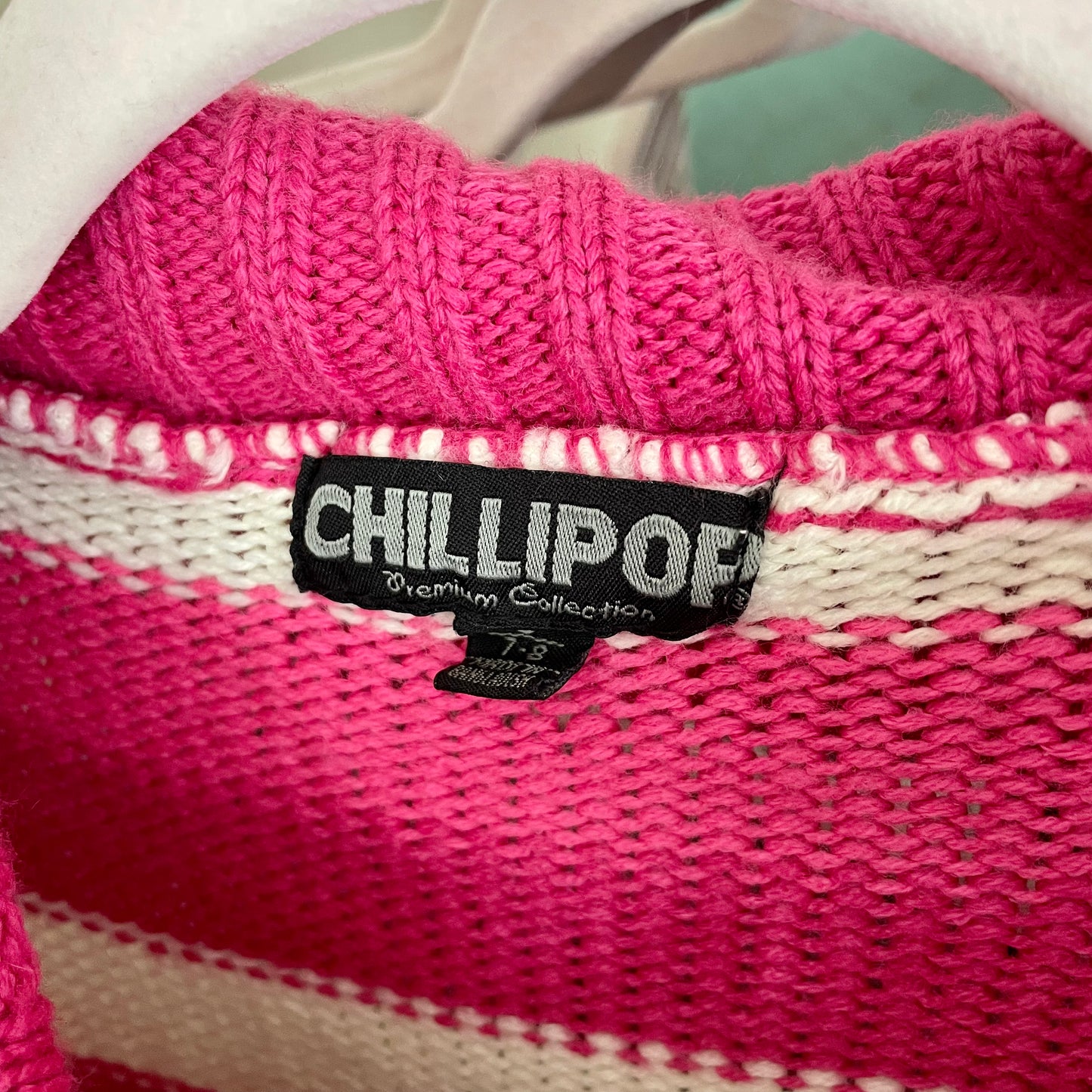chillipop pink stripe sweater XXS