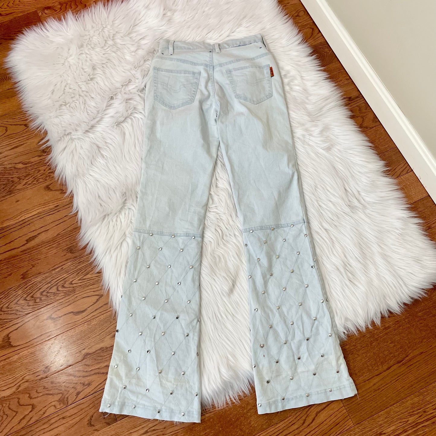 y2k studded flare jeans 27