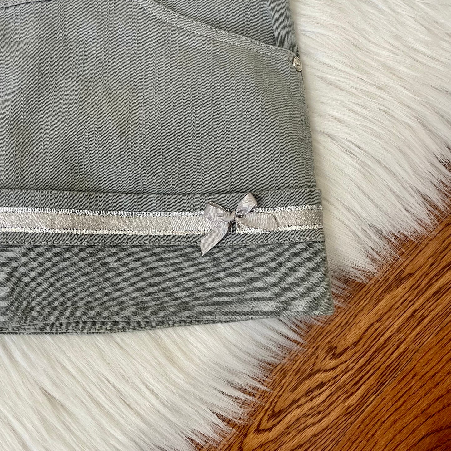 y2k vintage italian gray mini skirt M