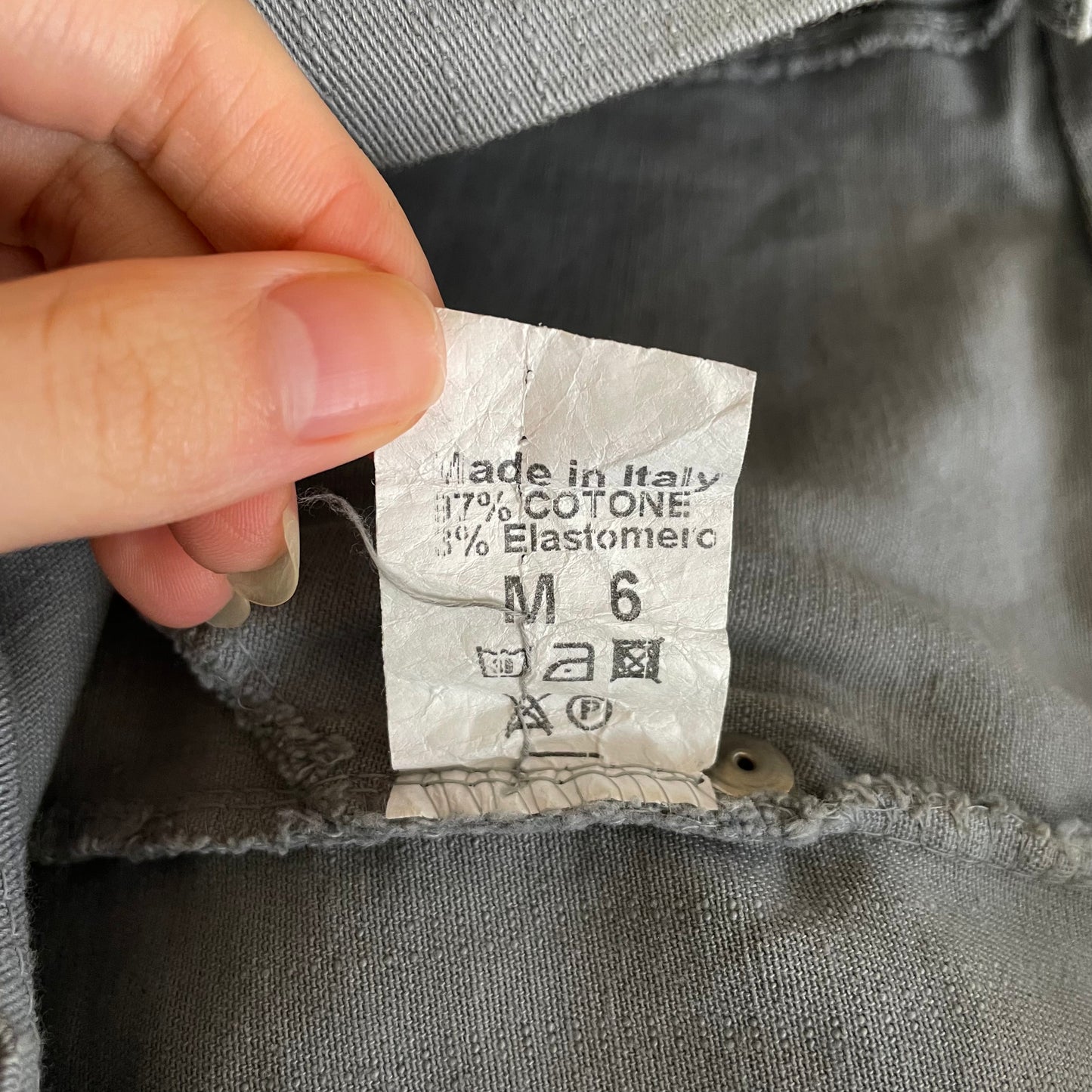 y2k vintage italian gray mini skirt M