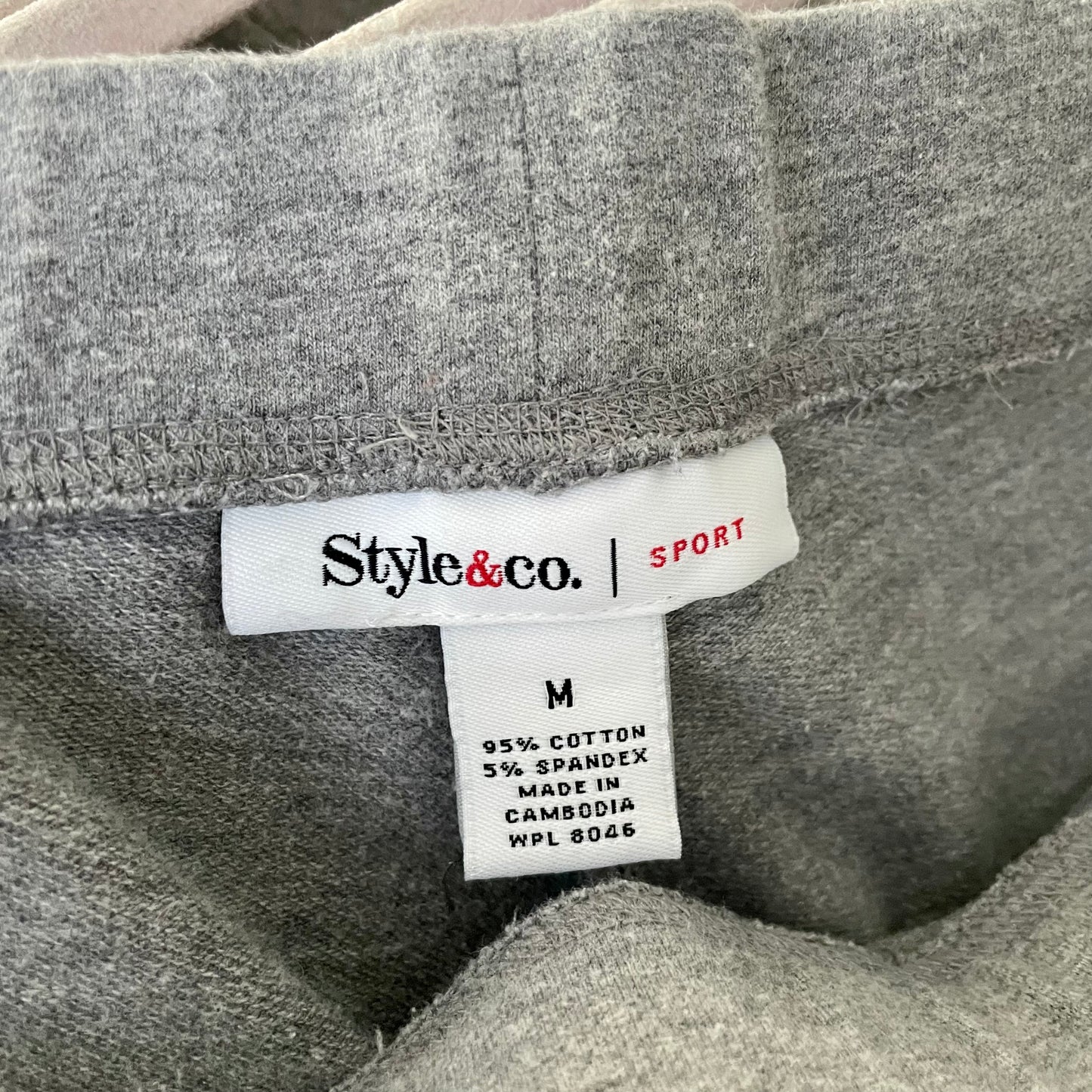 style & co gray sweatpants M