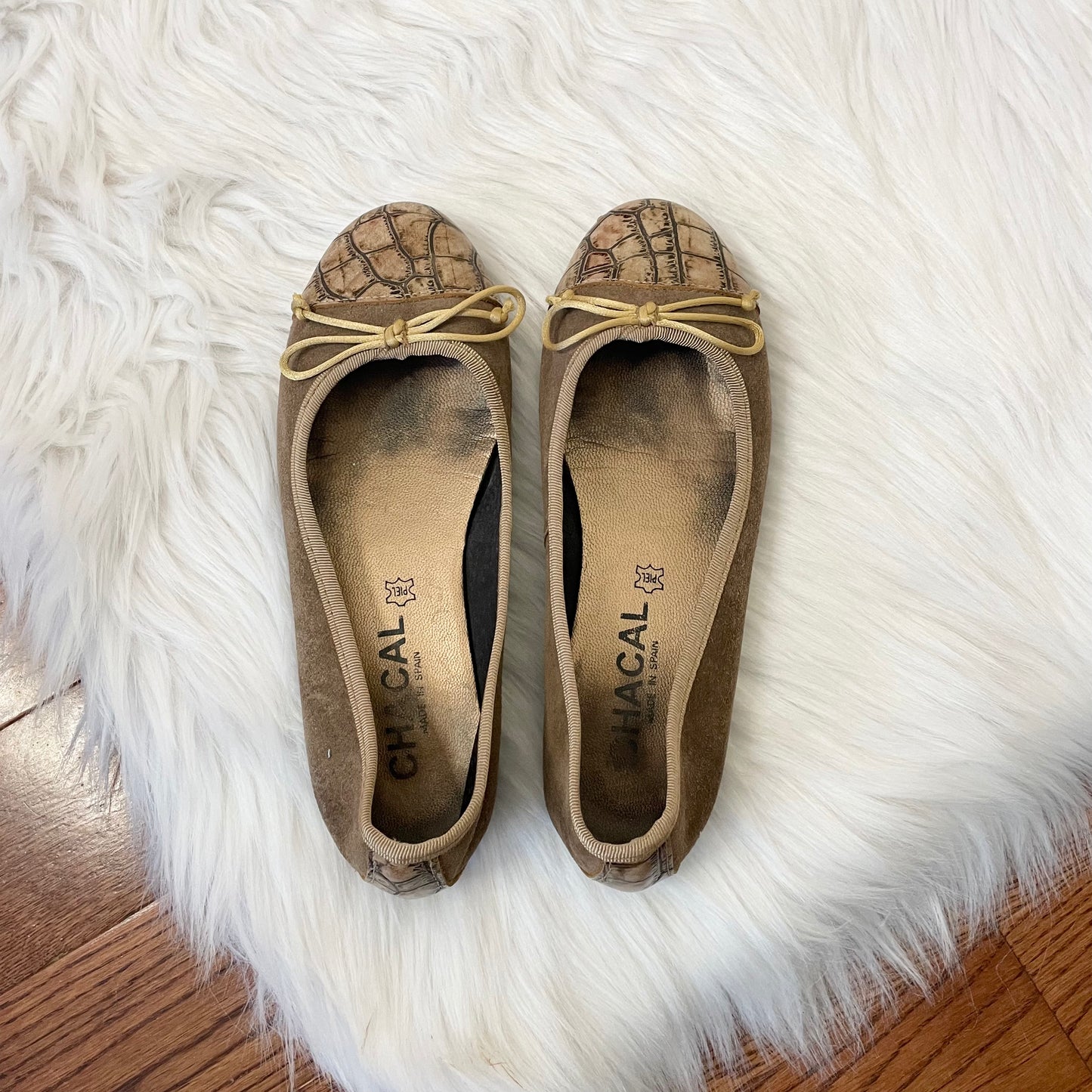 chacal light mocha ballet flats 5.5