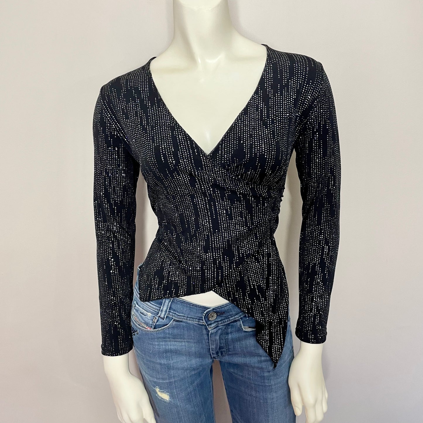 bellani black sparkle going out top S