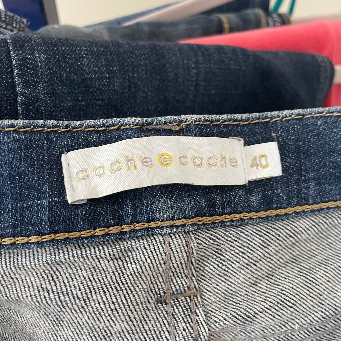 cache embroidered crown boot cut jeans 8