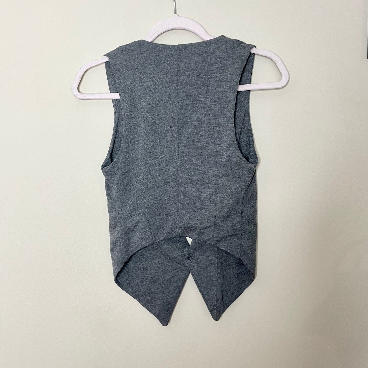 stradivarius gray v neck vest S