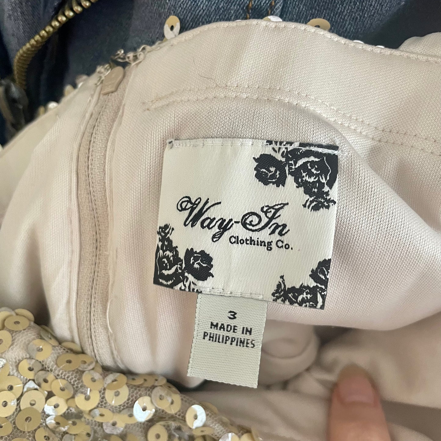 way in gold sequin one shoulder dress 3