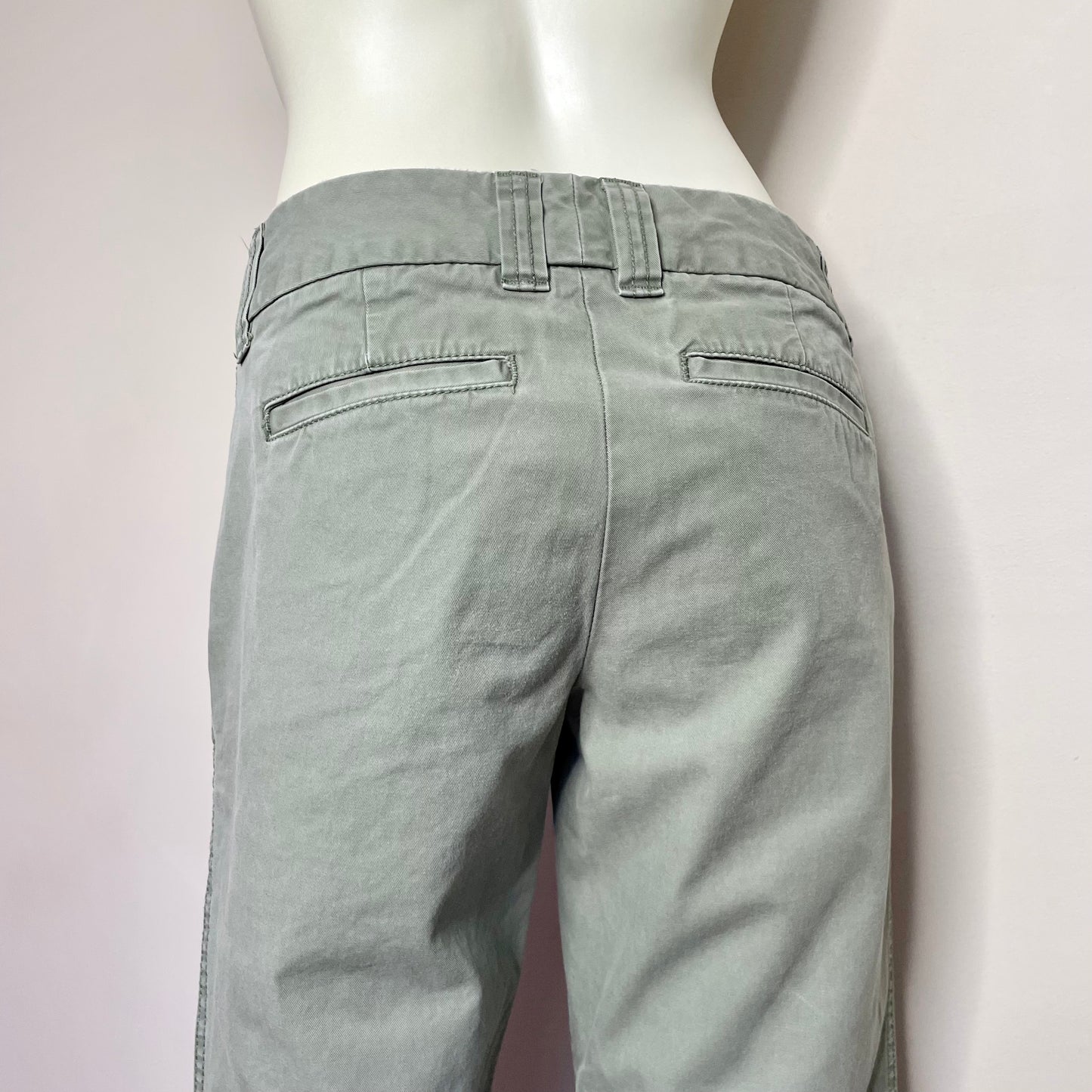 gap sage green flare trousers 1