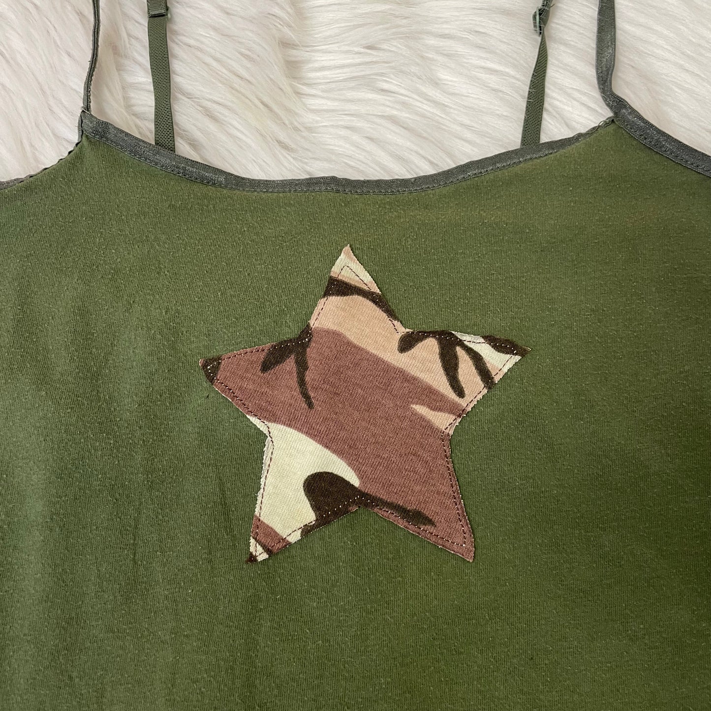 so green camo cami top XS