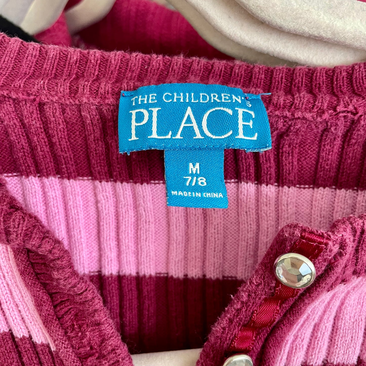 y2k pink striped sweater fits XXS