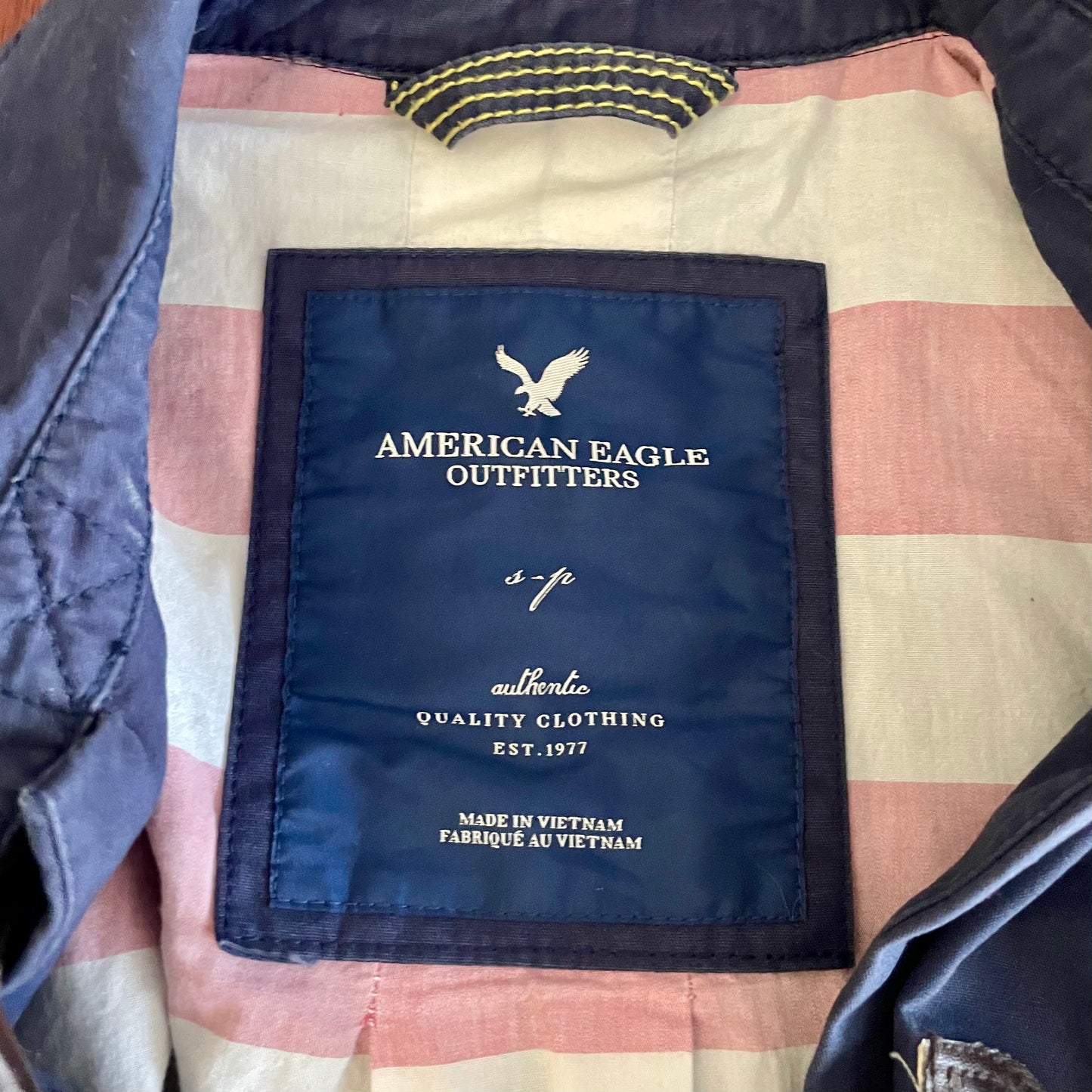 american eagle navy cape jacket S