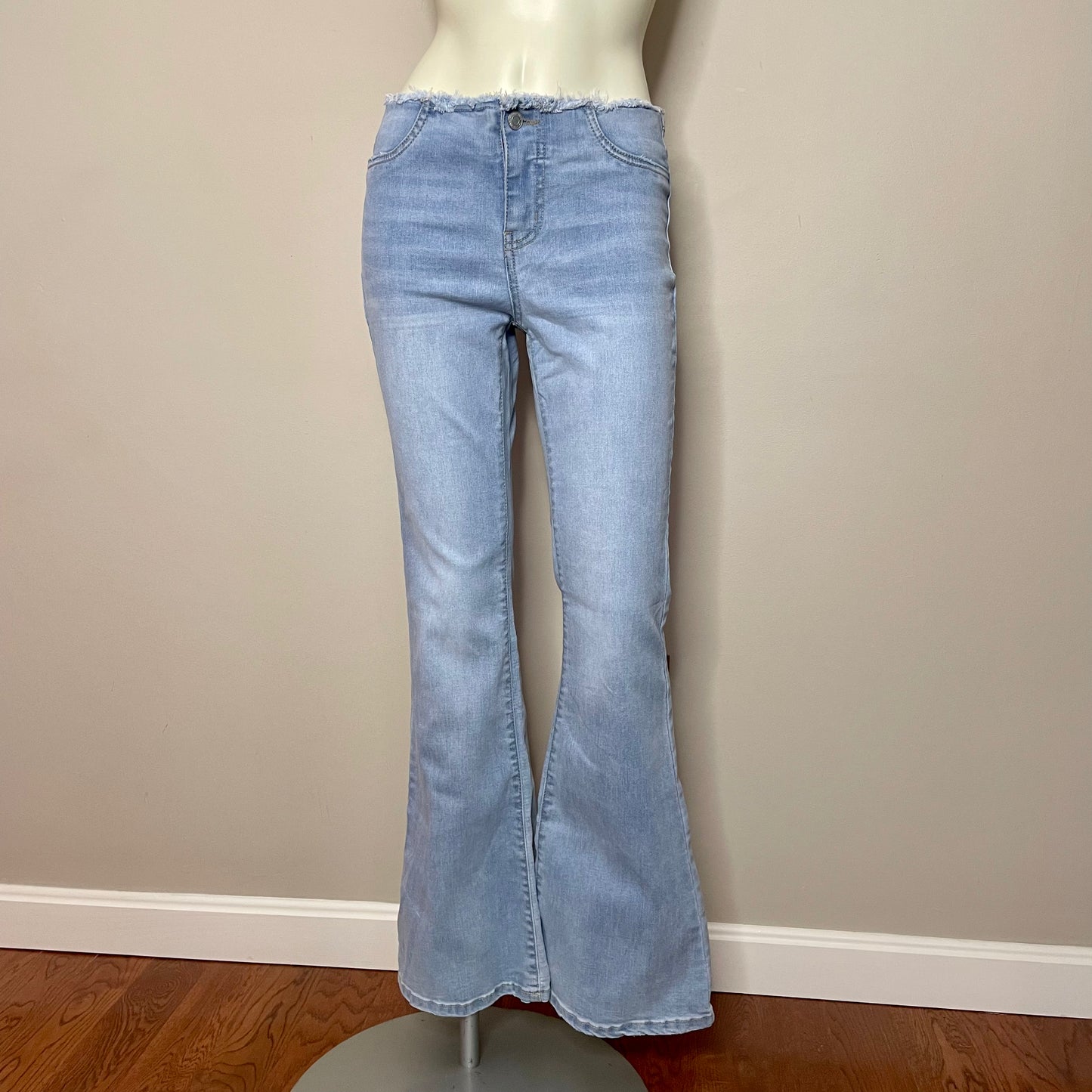 vanilla star frayed edge flare jeans 3