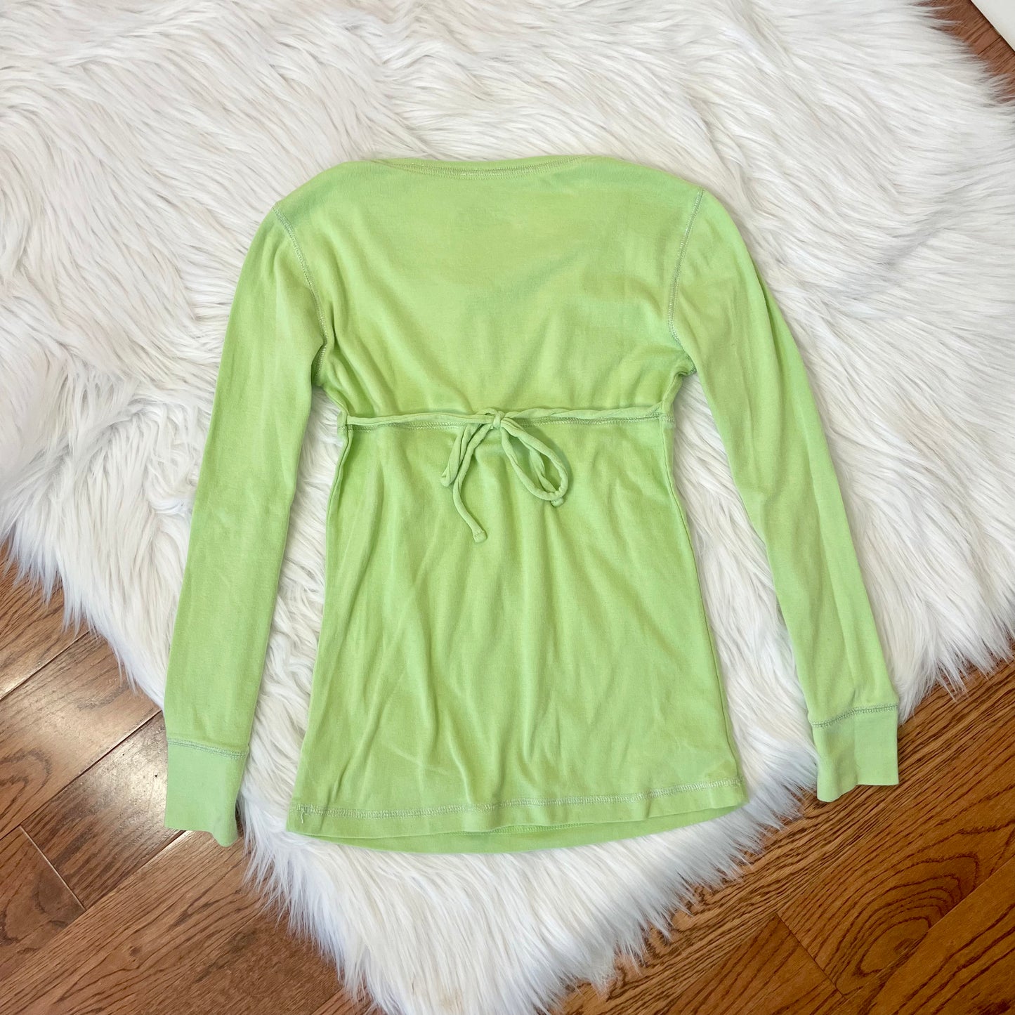 justice green babydoll top XS