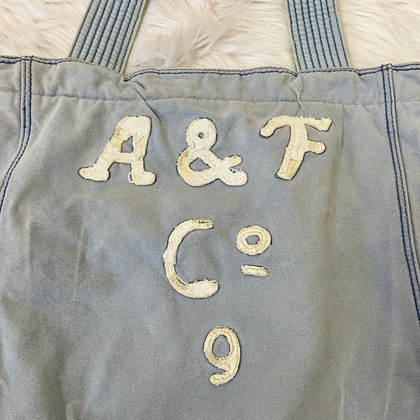 abercrombie blue large tote bag