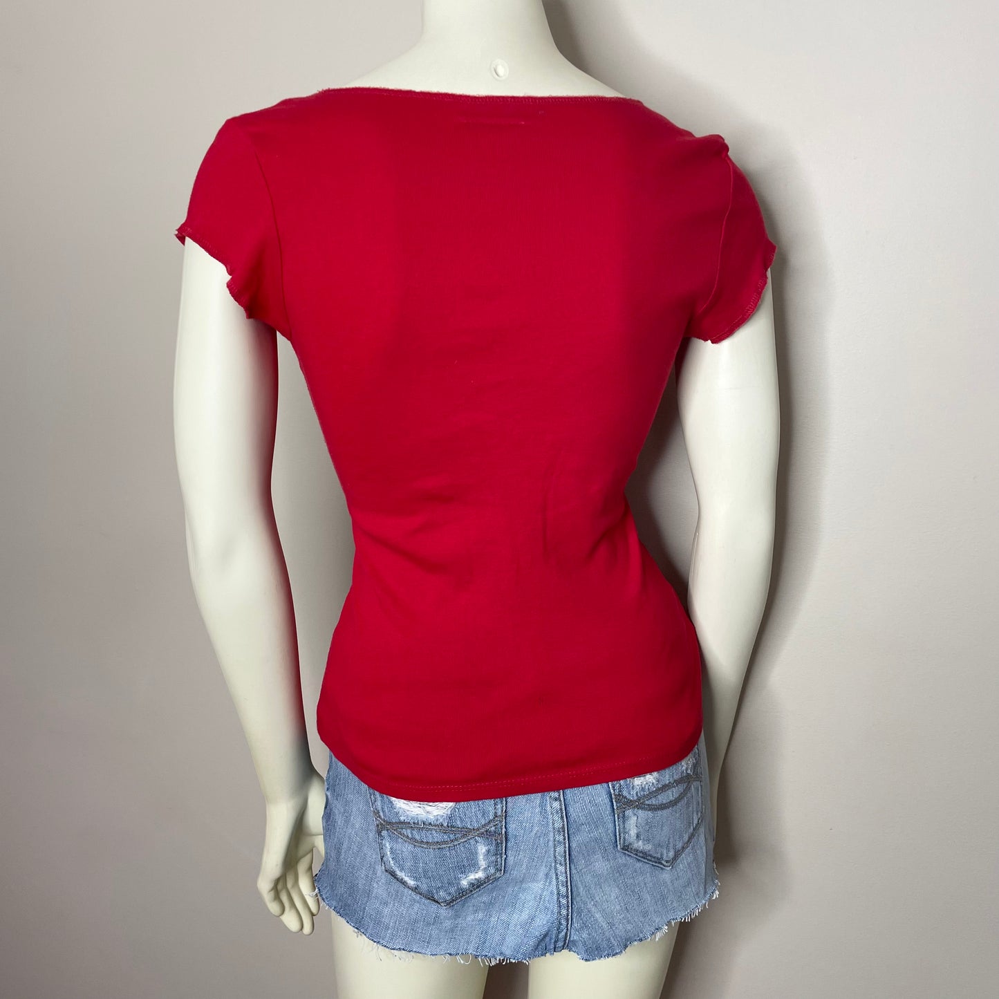 vixen red babydoll top M