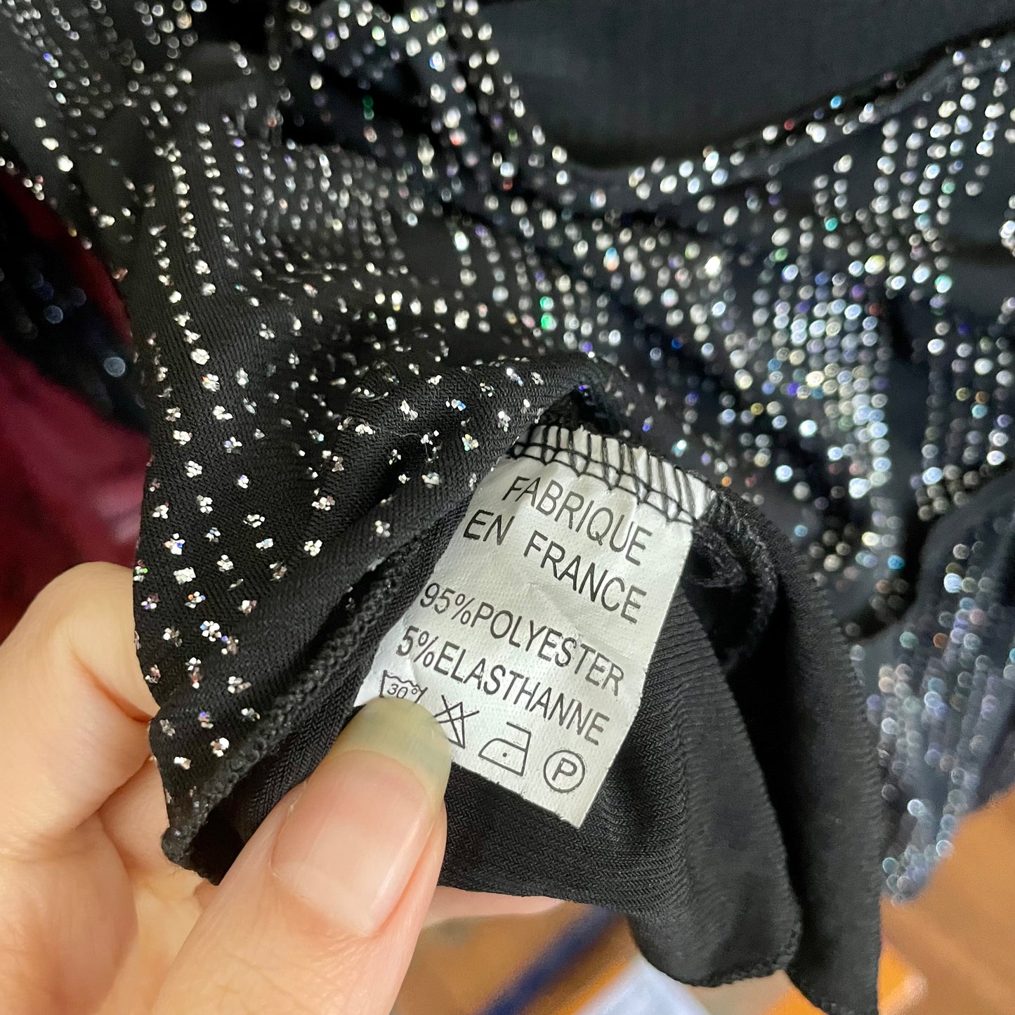 bellani black sparkle going out top S