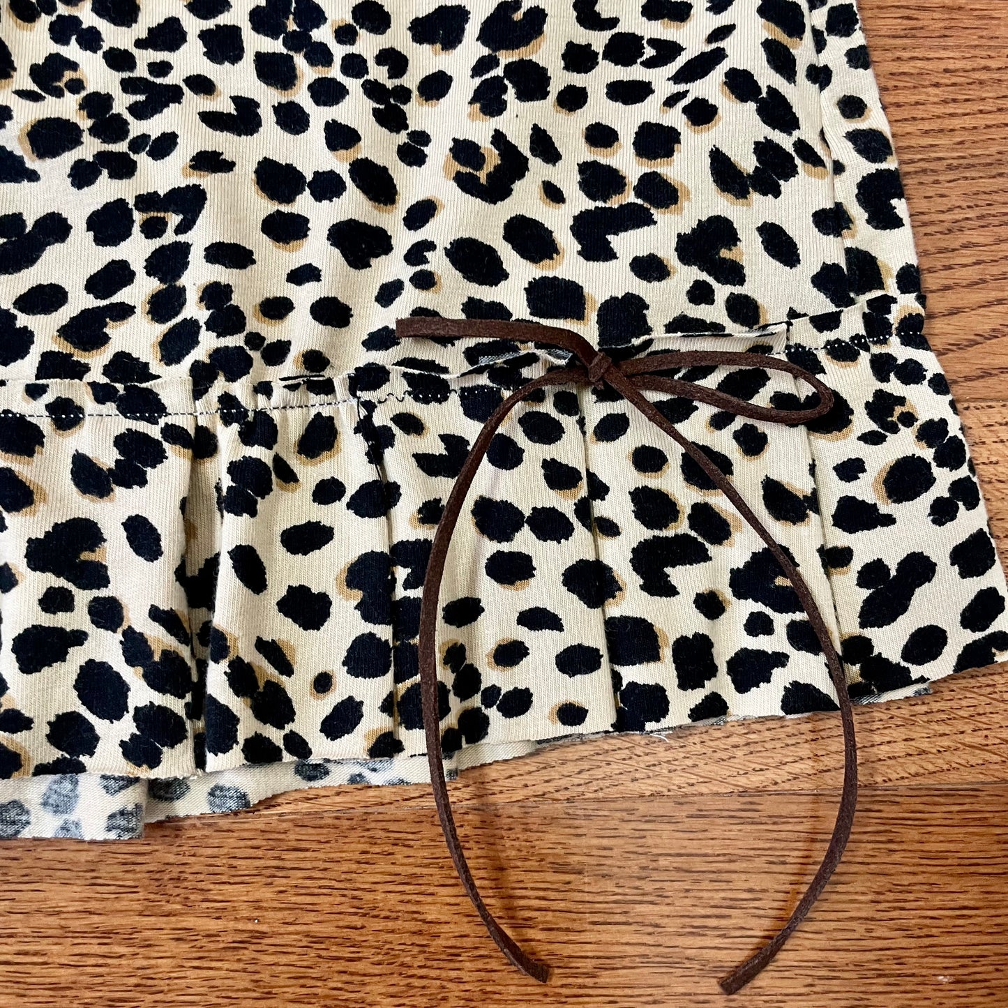 y2k brown cheetah micro mini skirt S