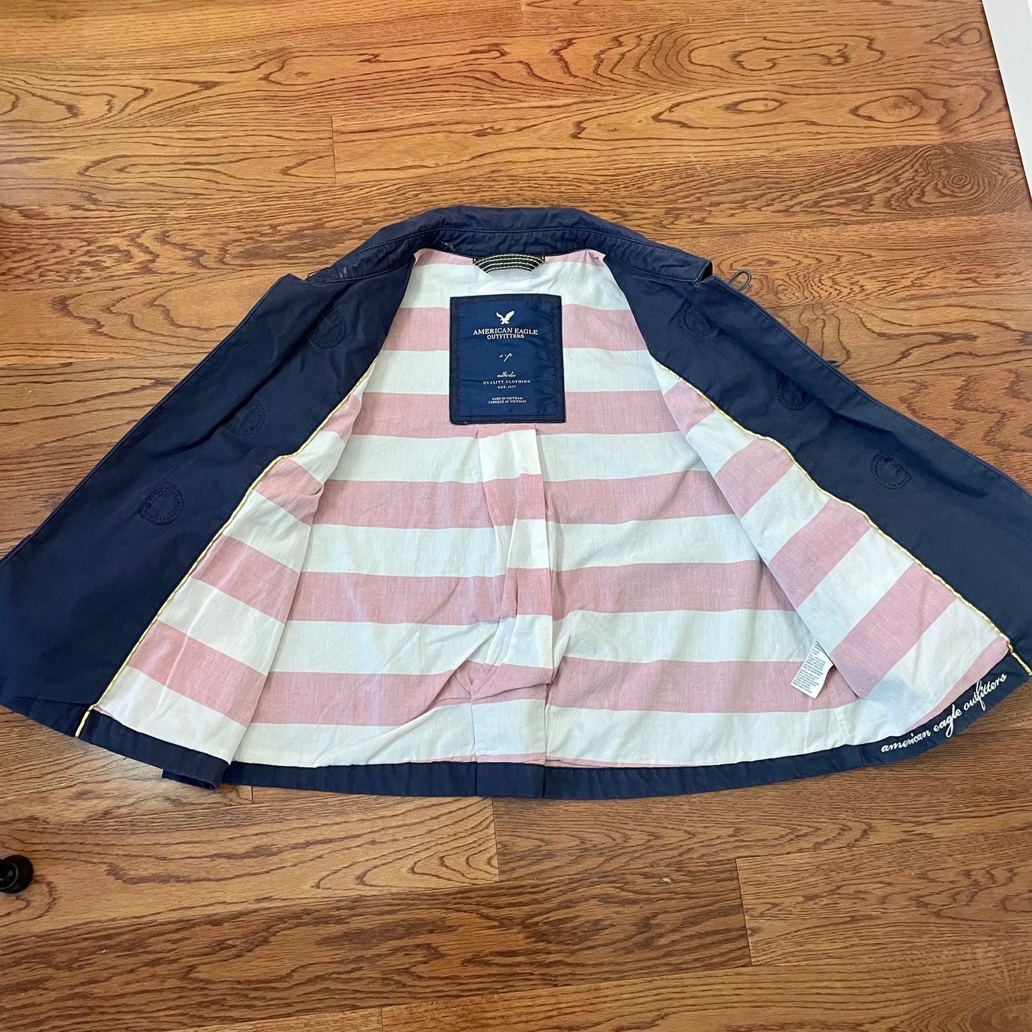 american eagle navy cape jacket S