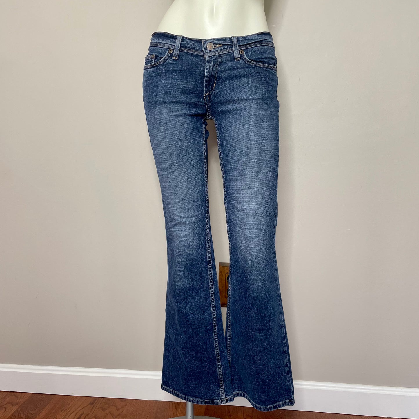 express boot cut dark wash jeans 1/2s