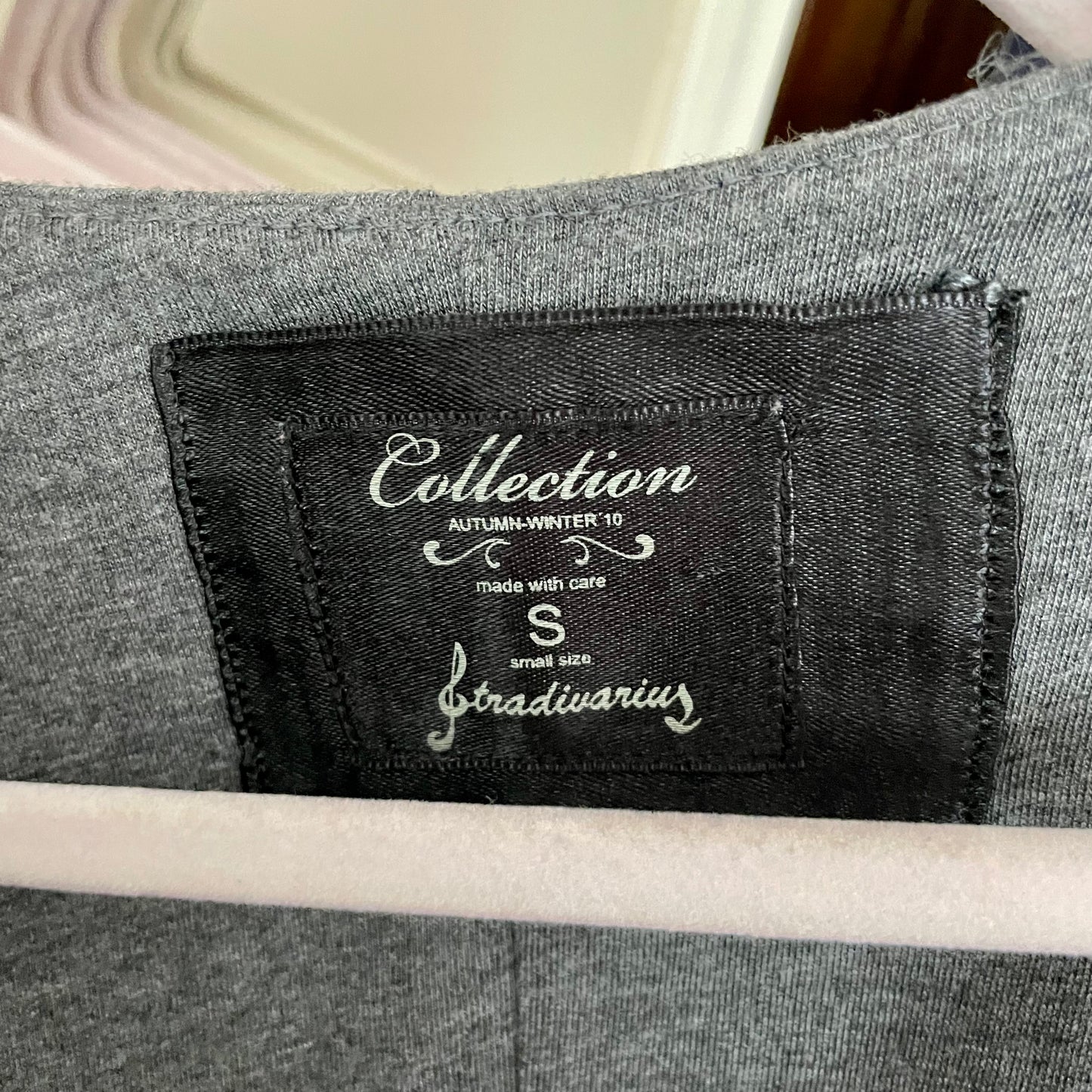 stradivarius gray v neck vest S
