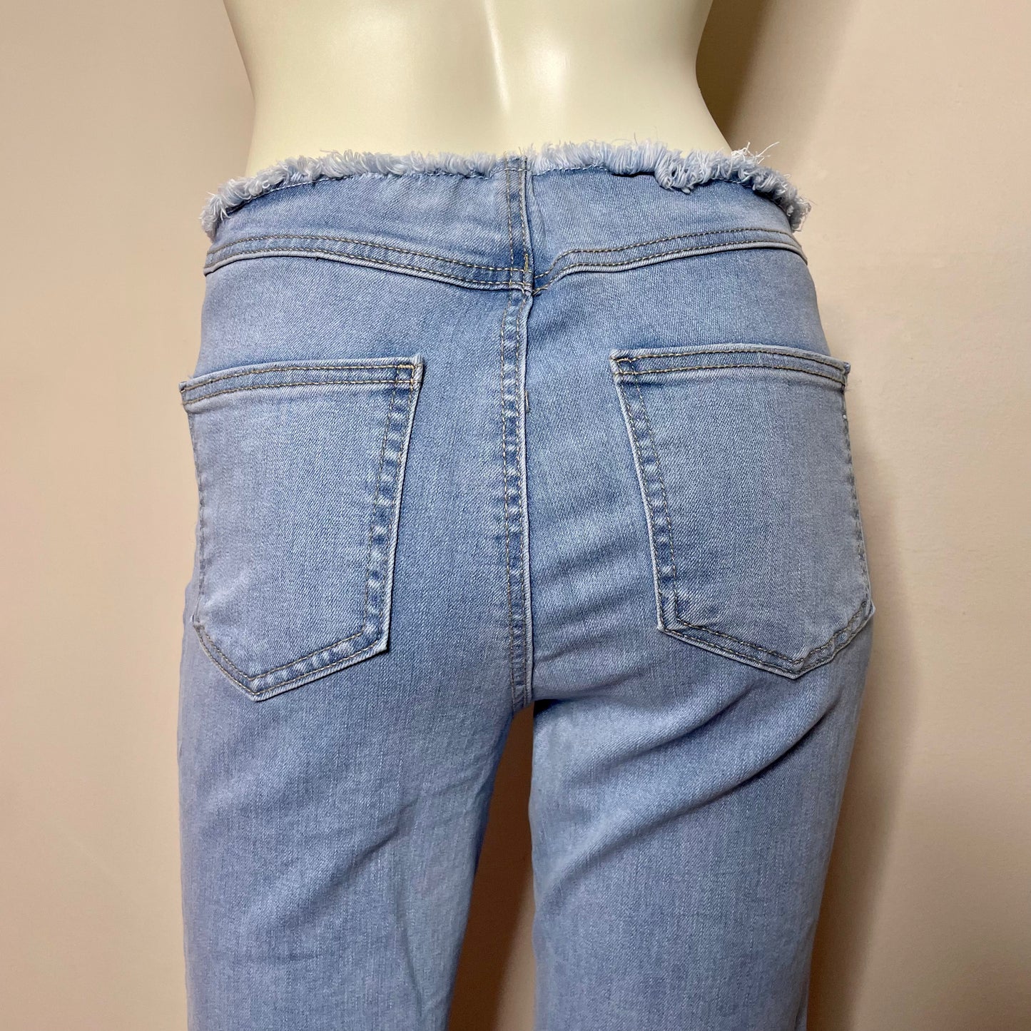 vanilla star frayed edge flare jeans 3
