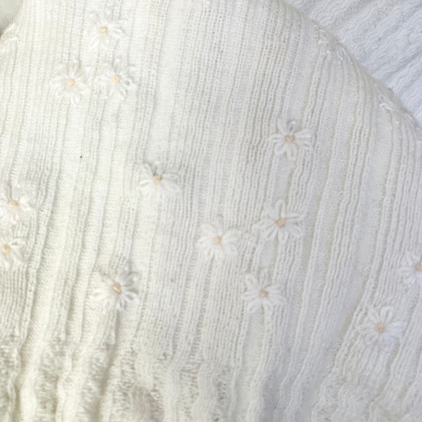 valerie white babydoll beaded cardigan L