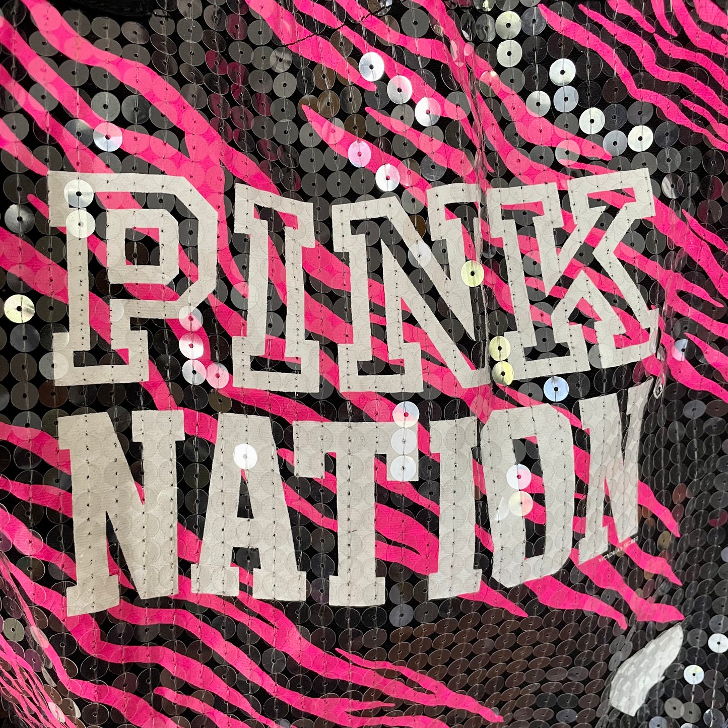 victoria's secret pink sequin tote bag