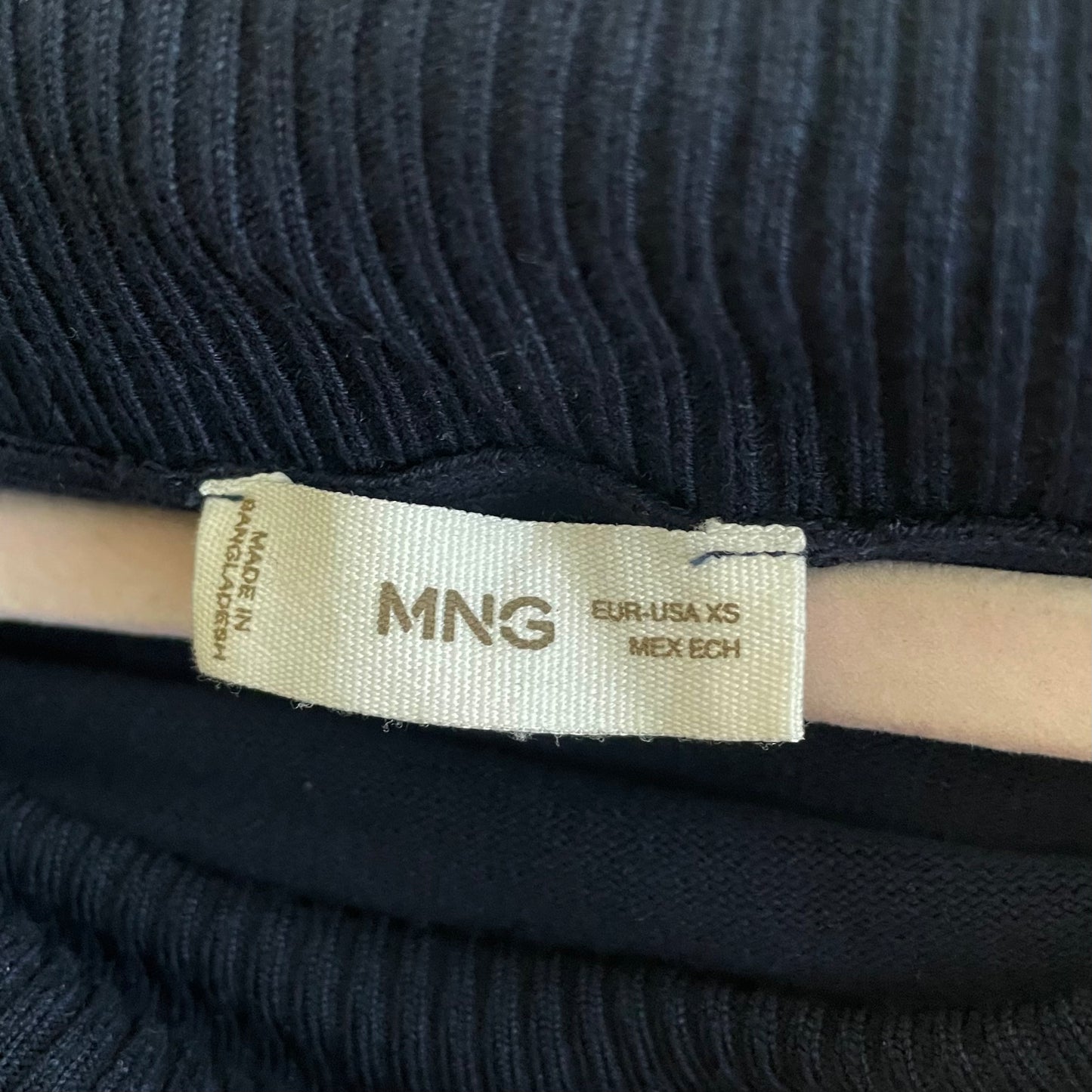mango navy nautical stripe off shoulder sweater XS