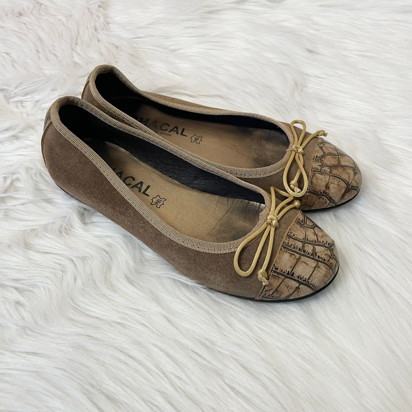 chacal light mocha ballet flats 5.5