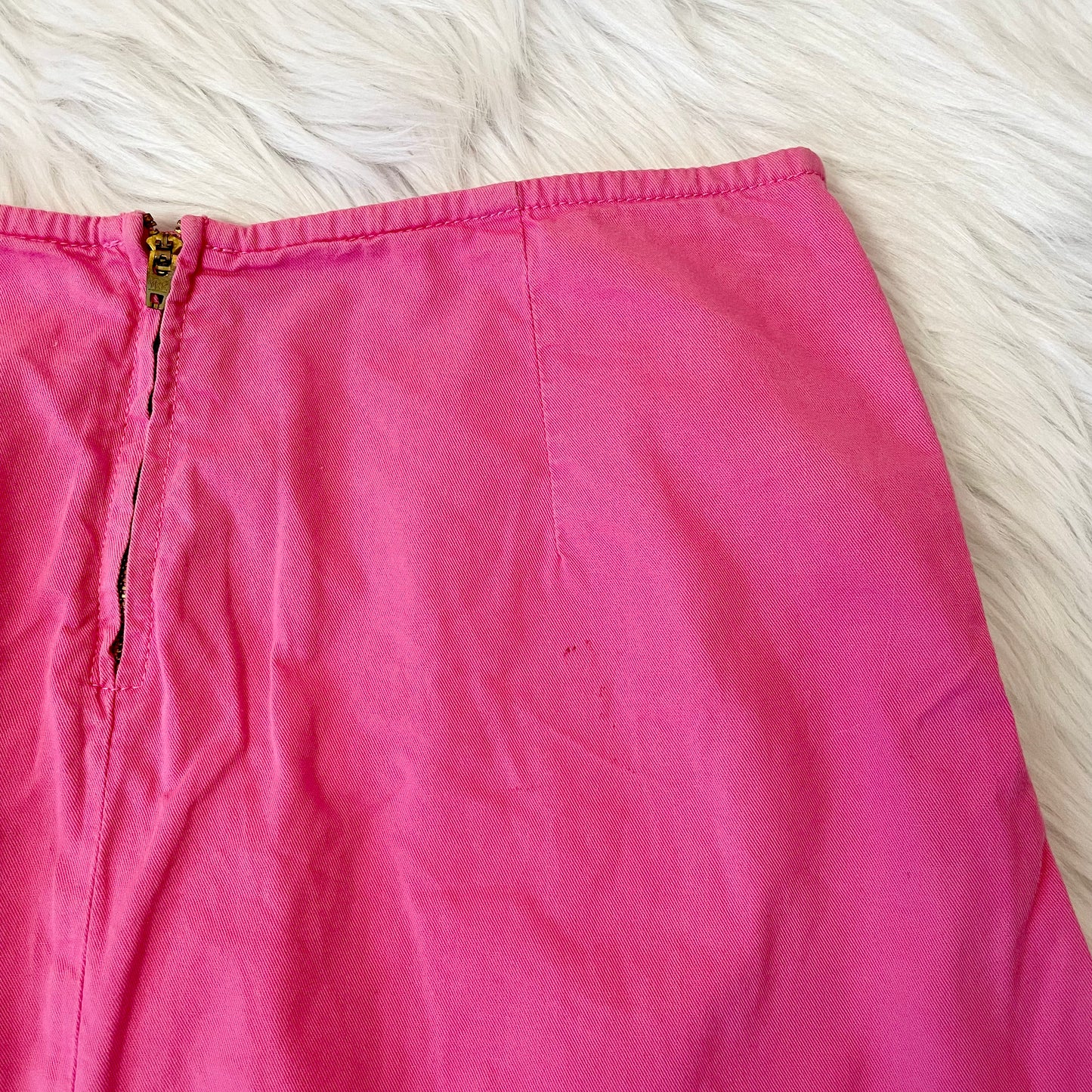 benetton hot pink pleated mini skirt M